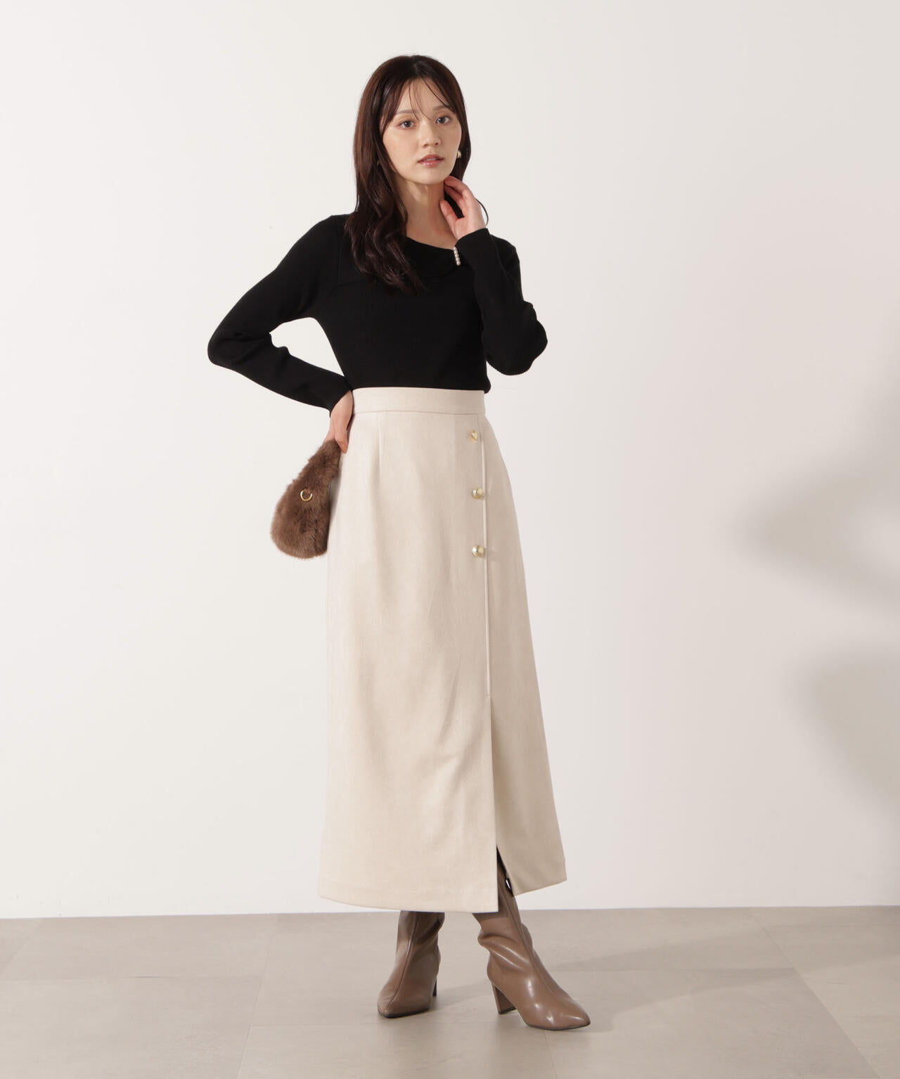 フェイクスエード調ナロースカート | PROPORTION BODY DRESSING