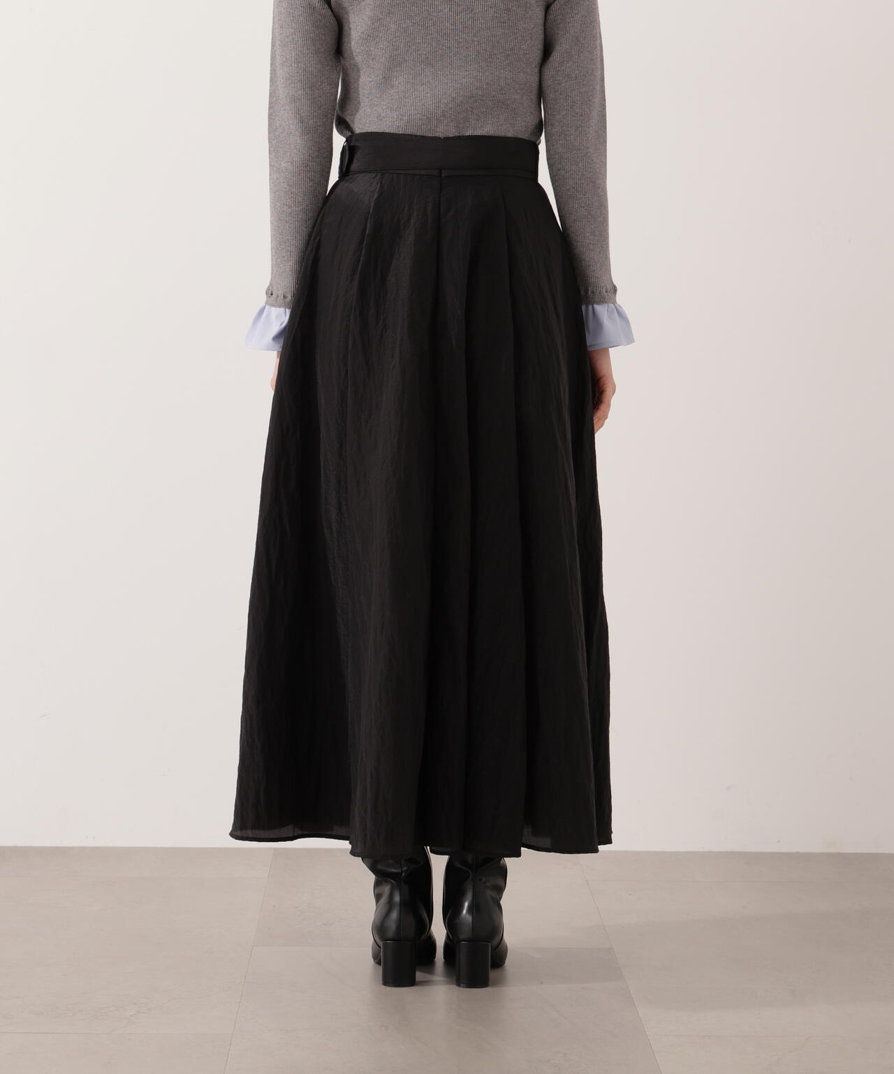 青島心さん着用】ベルト付きシアーフレアスカート | PROPORTION BODY