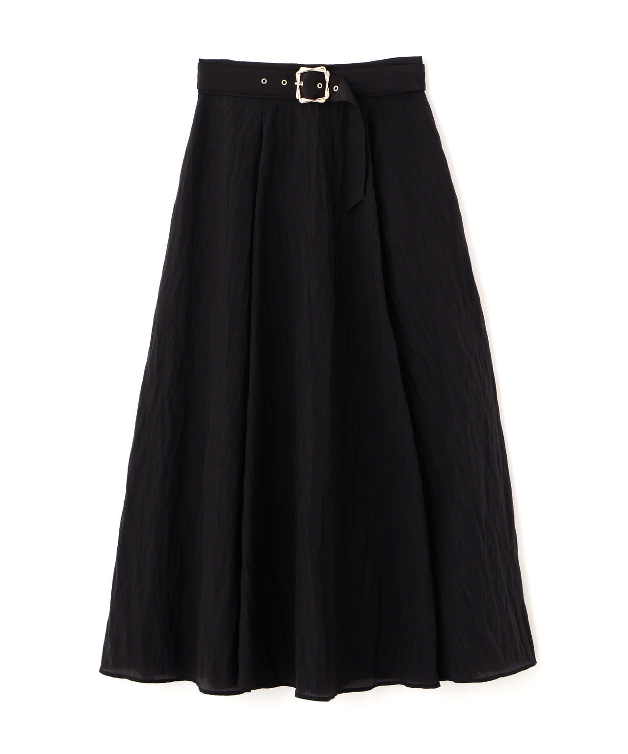 【青島心さん着用】ベルト付きシアーフレアスカート