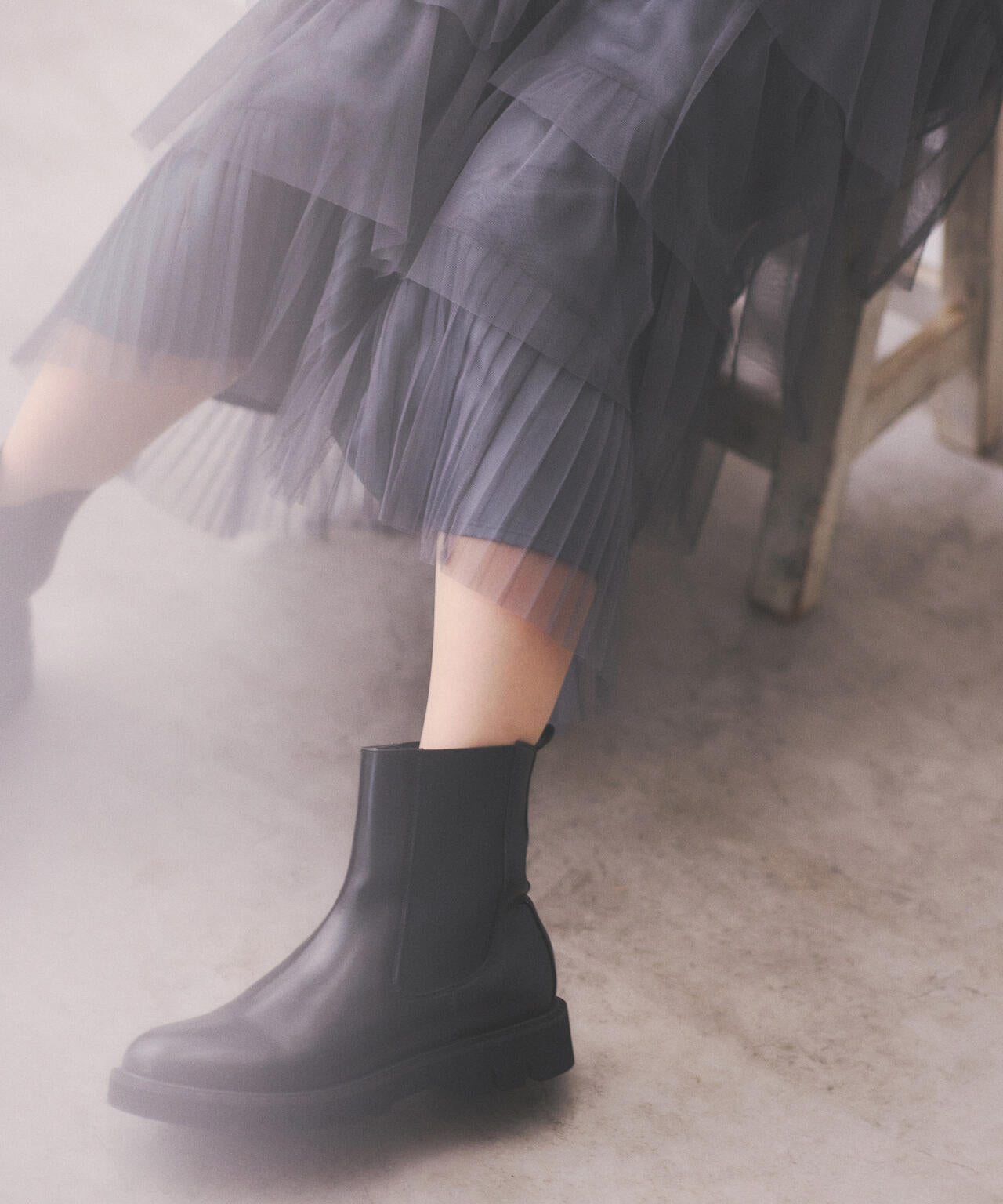 【加藤栞さん着用】部分プリーツティアードスカート