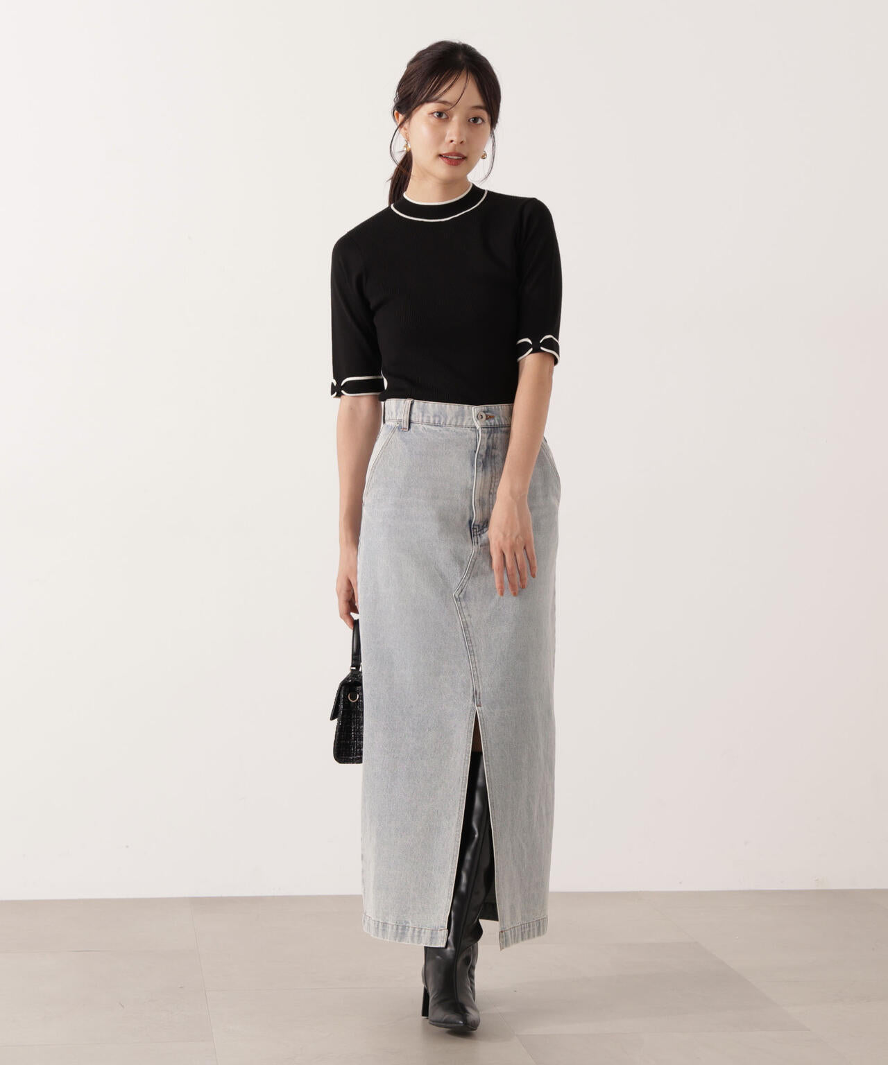 デニムナロースカート