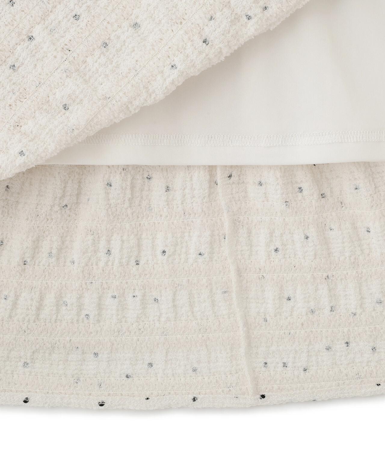 カットレース切り替えスカート