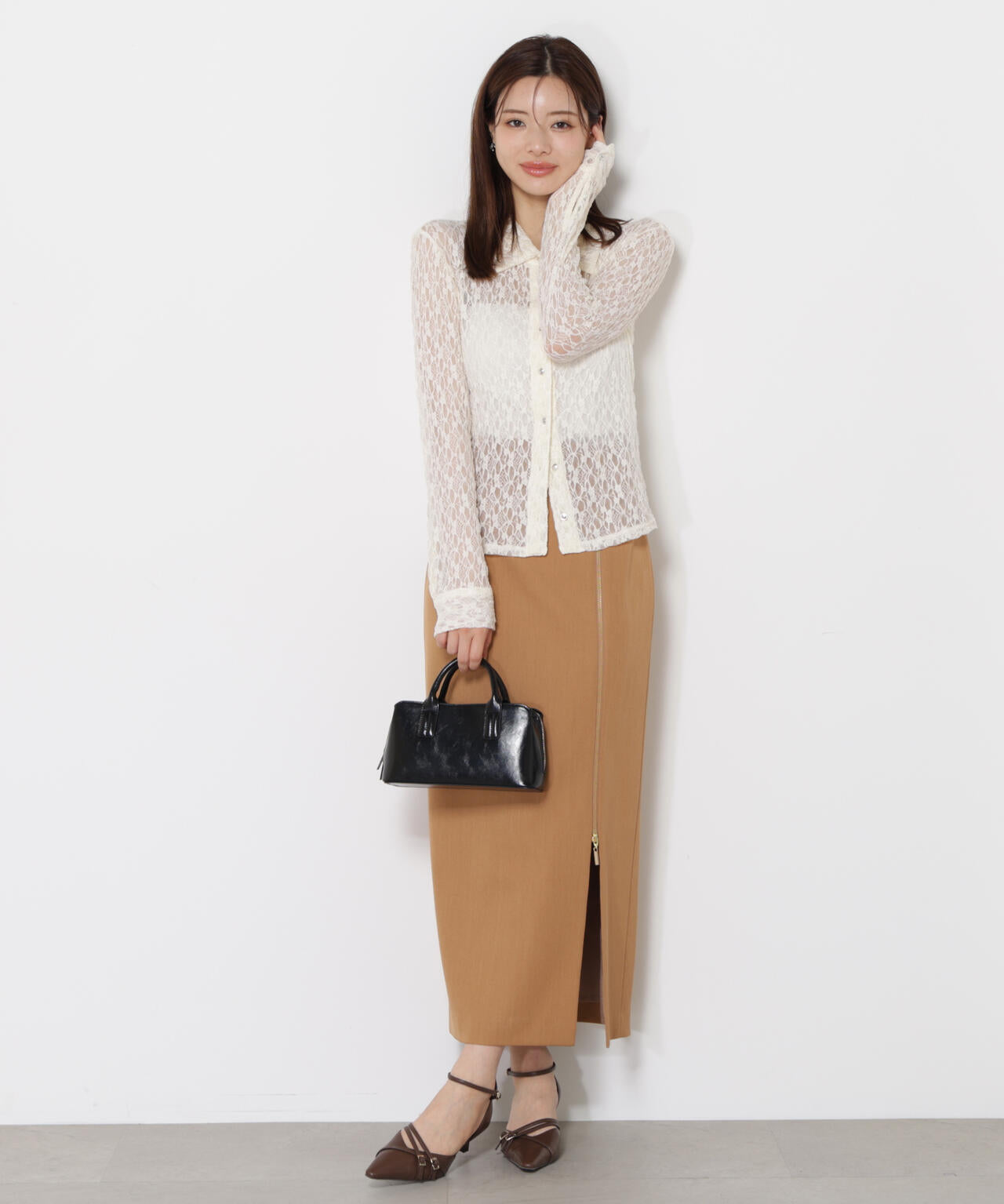 サイドファスナータイトスカート