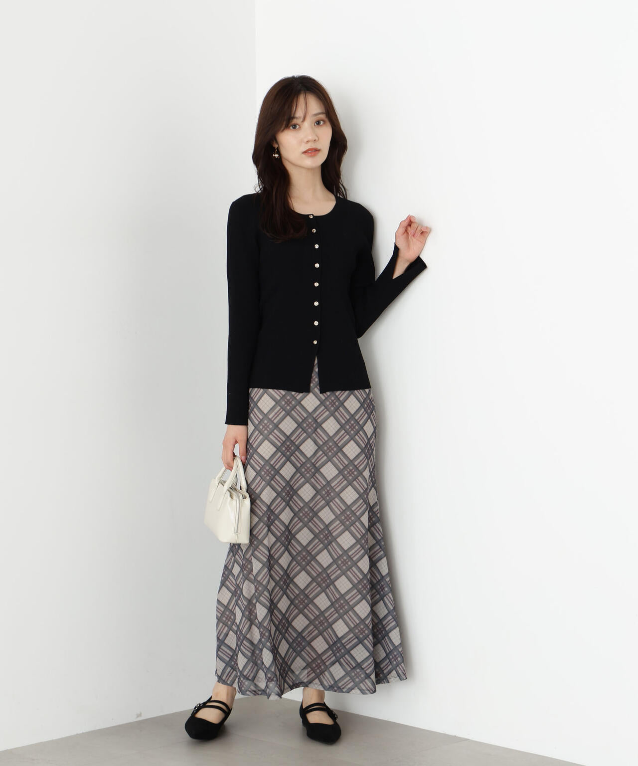 【松川星さん着用】チェックナロースカート