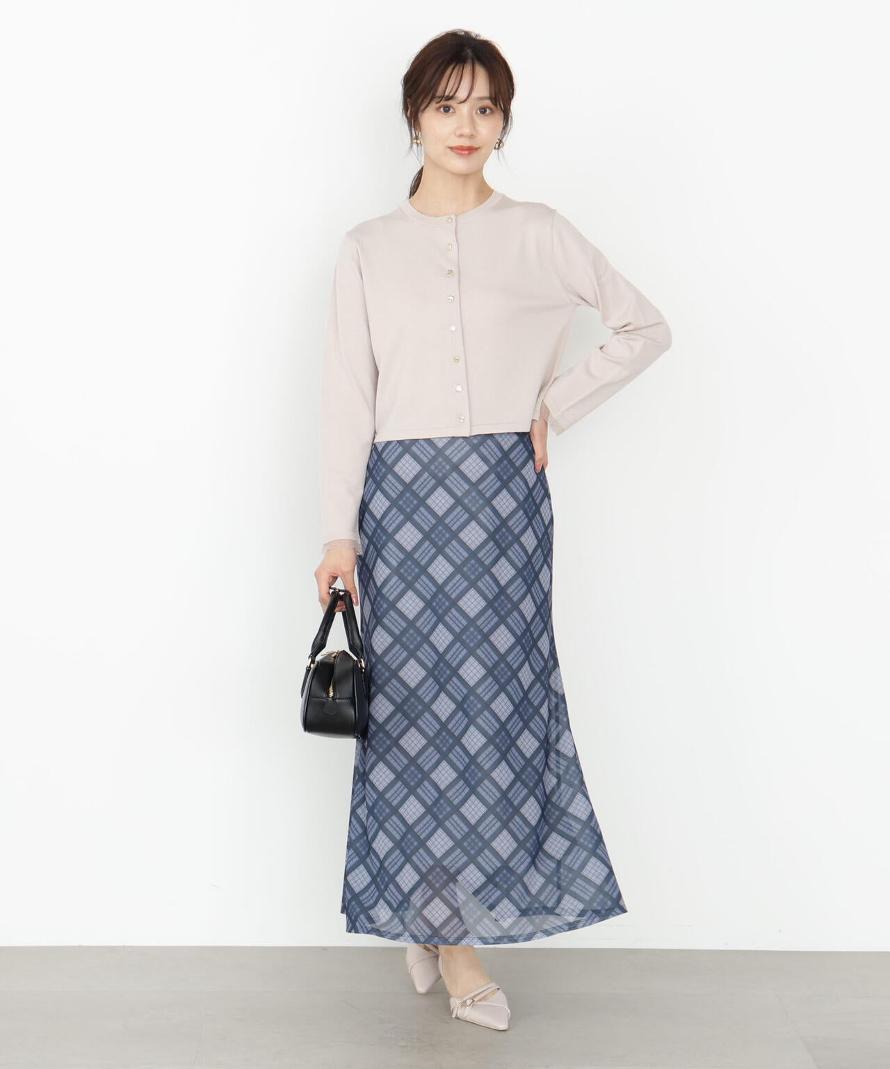 【松川星さん着用】チェックナロースカート