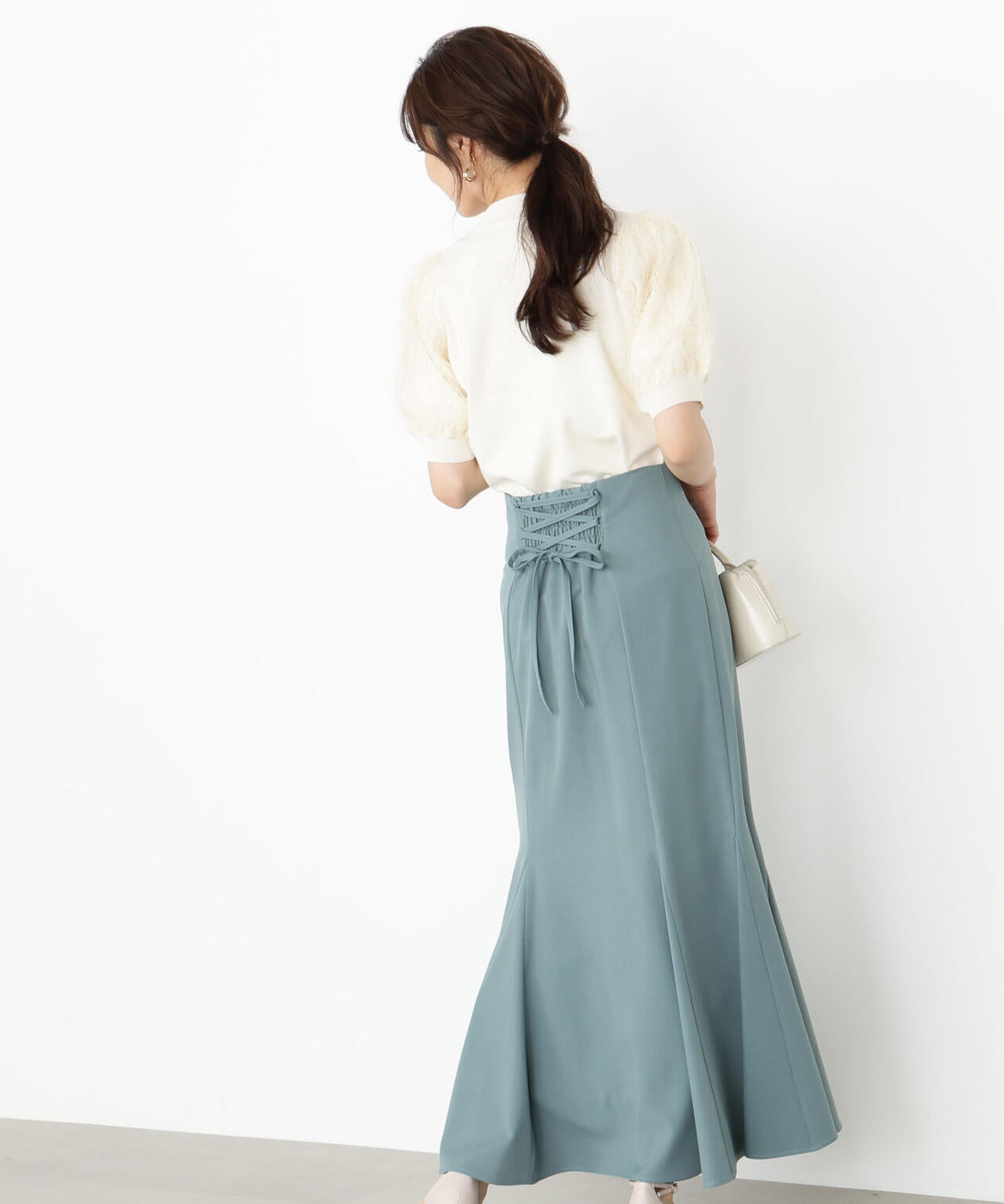 【松川星さん着用】バックレースアップマーメイドスカート