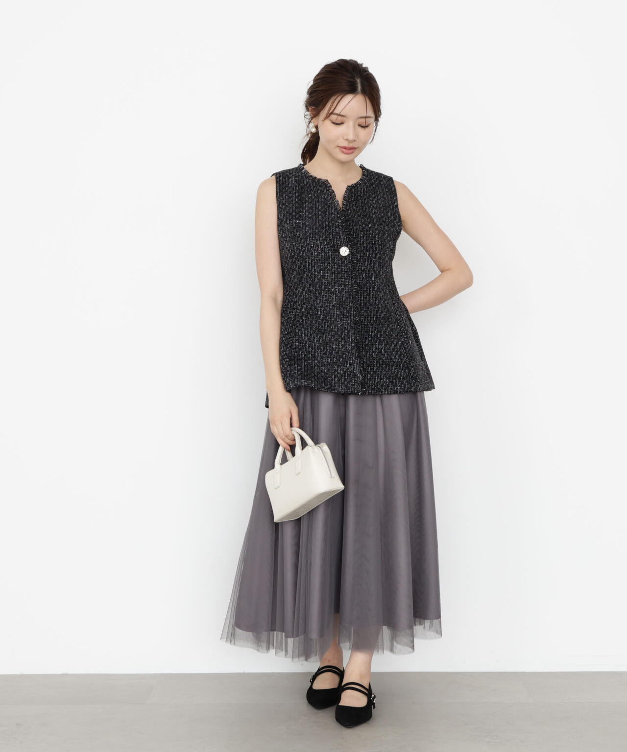 チュールギャザースカート