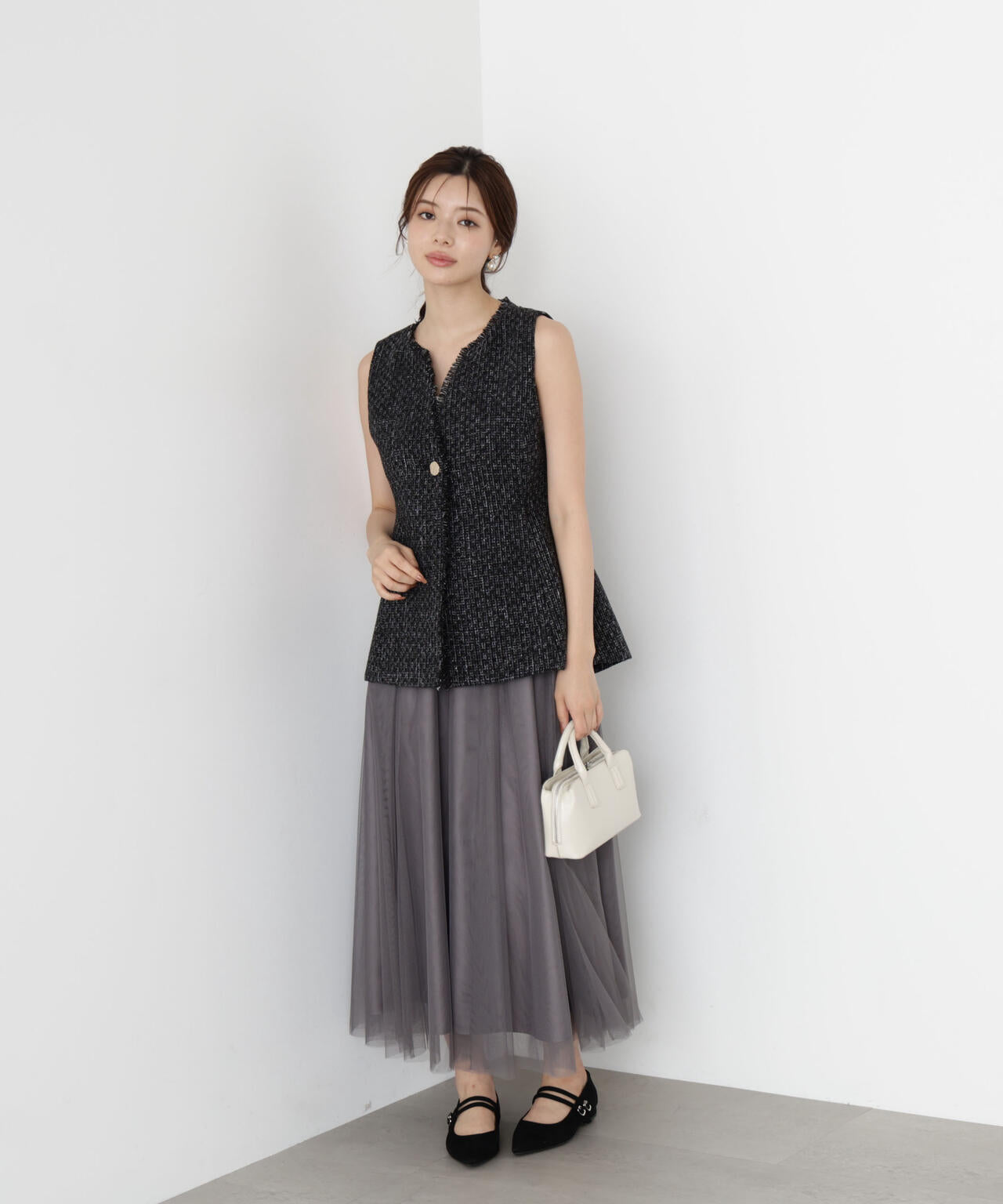 チュールギャザースカート