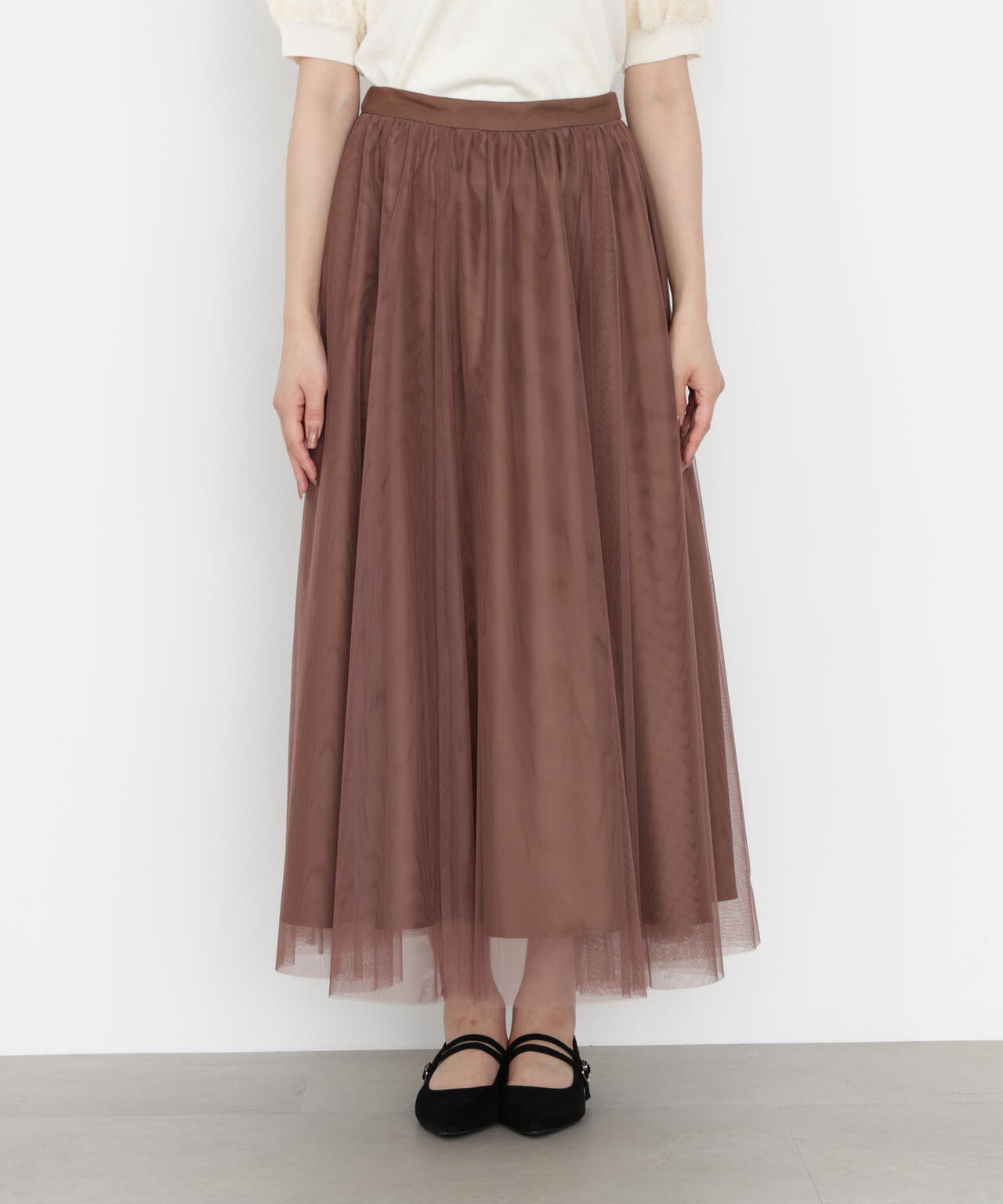 チュールギャザースカート