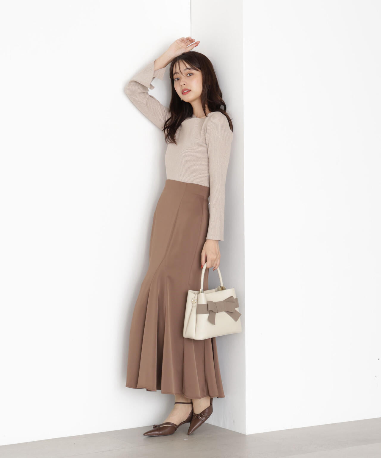 【松川星さん着用】グロッシーレディマーメイドスカート