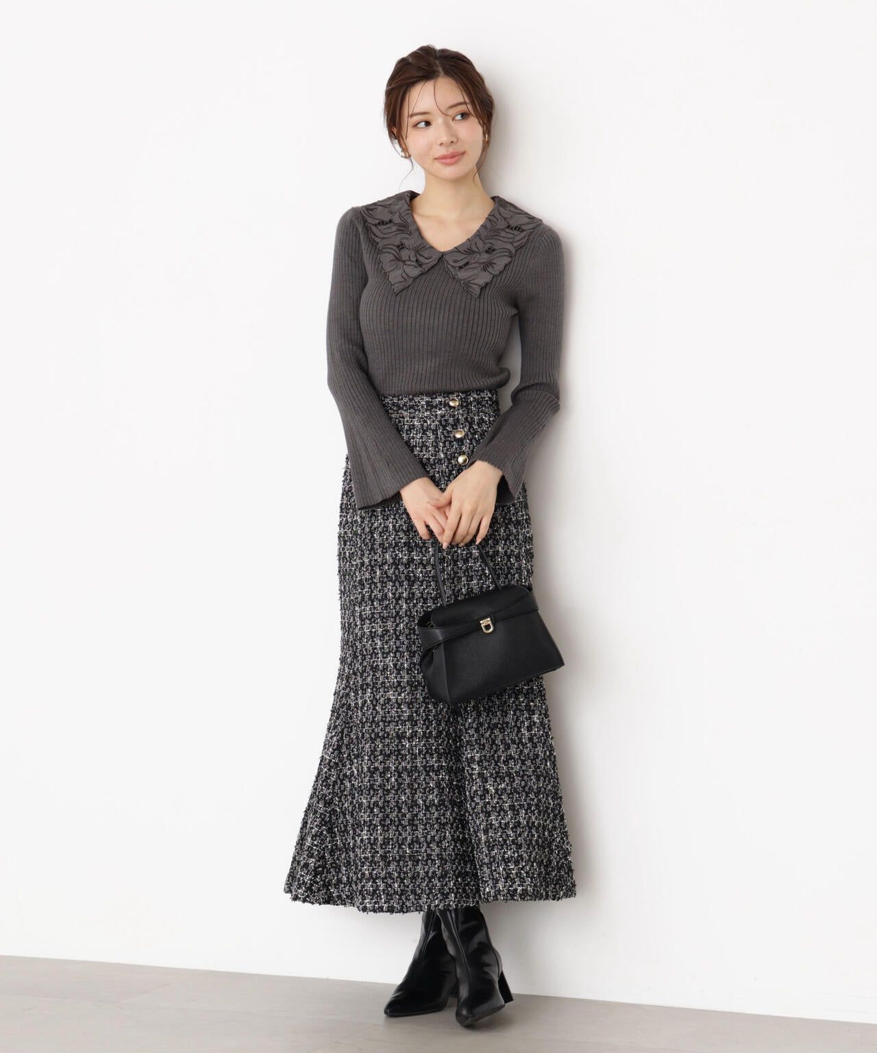 ラメツイードマーメイドスカート