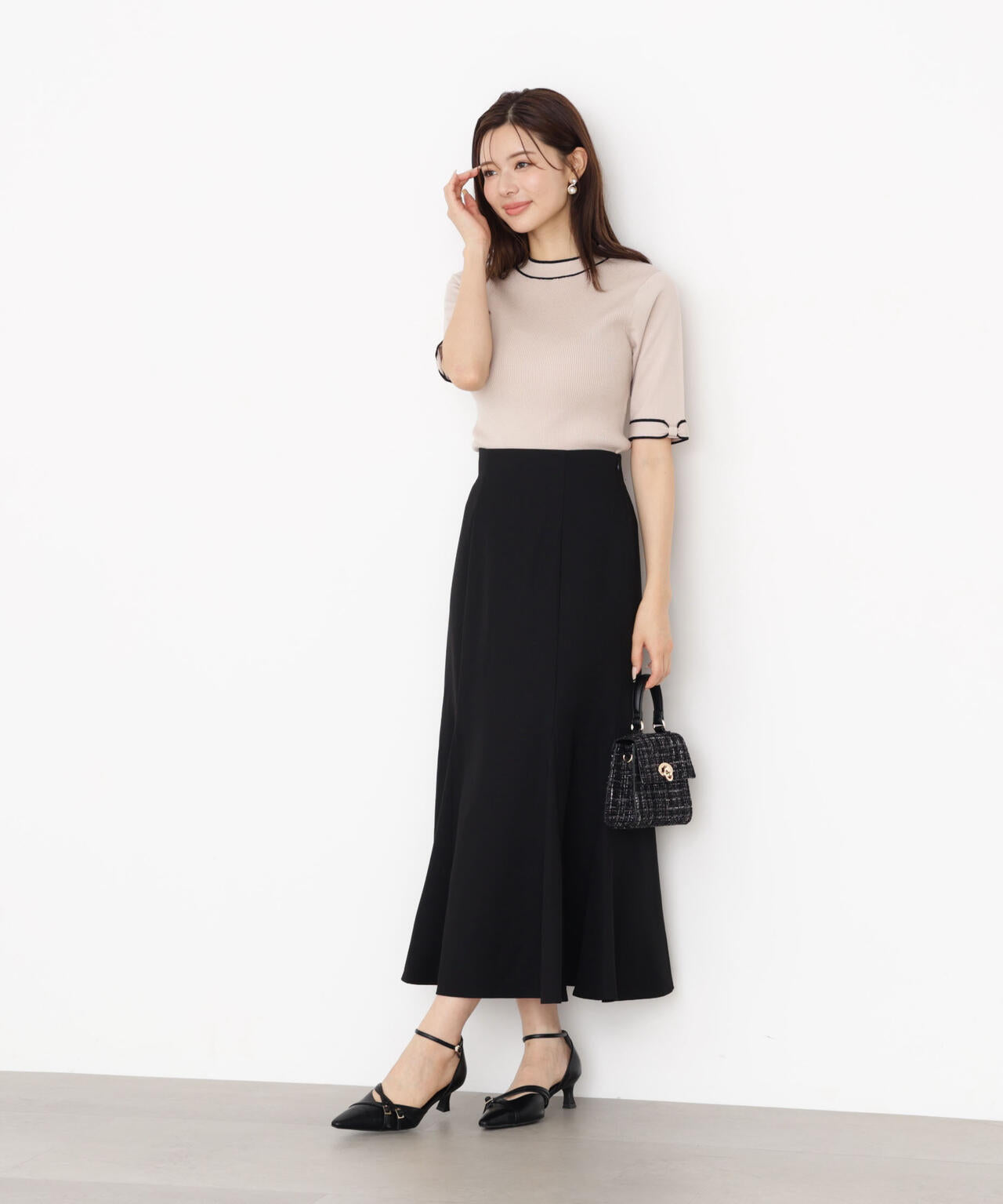 ＜ウォッシャブル＞ハイウエストマーメイドスカート