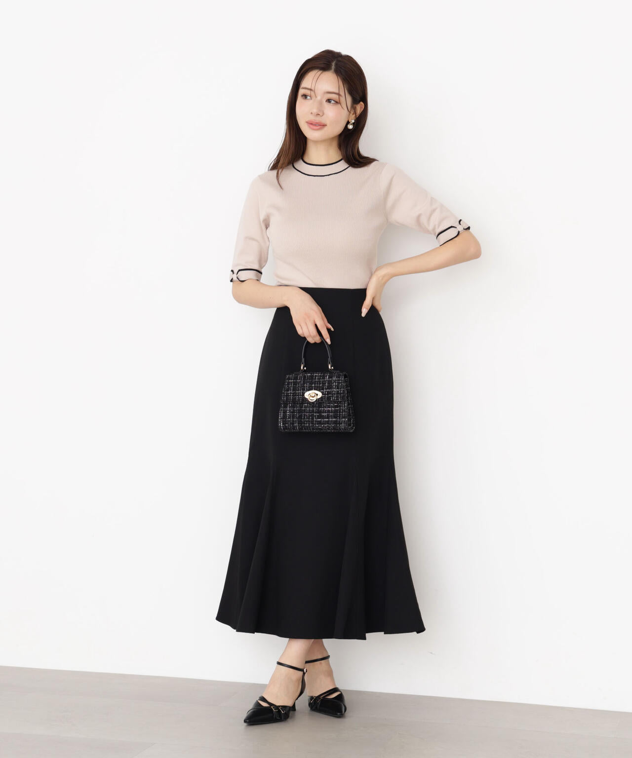 ＜ウォッシャブル＞ハイウエストマーメイドスカート