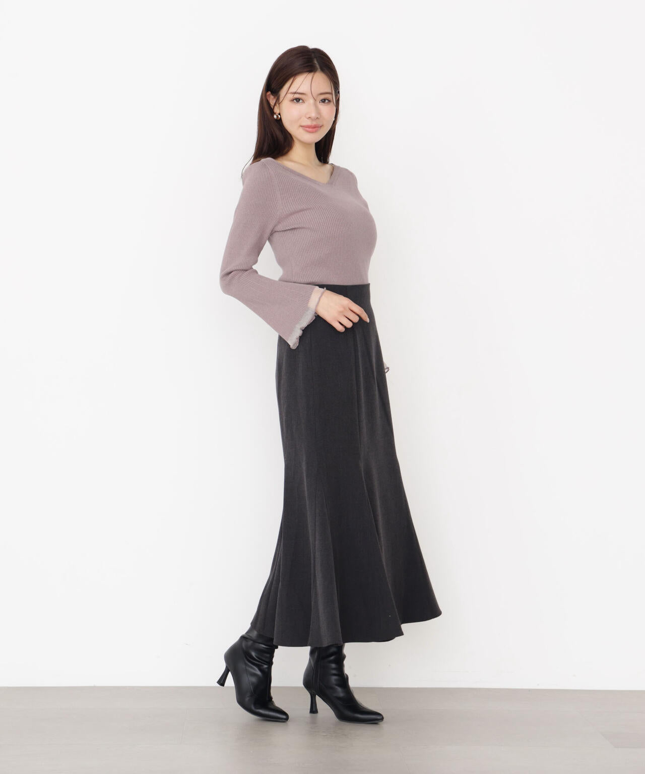 ＜ウォッシャブル＞ハイウエストマーメイドスカート