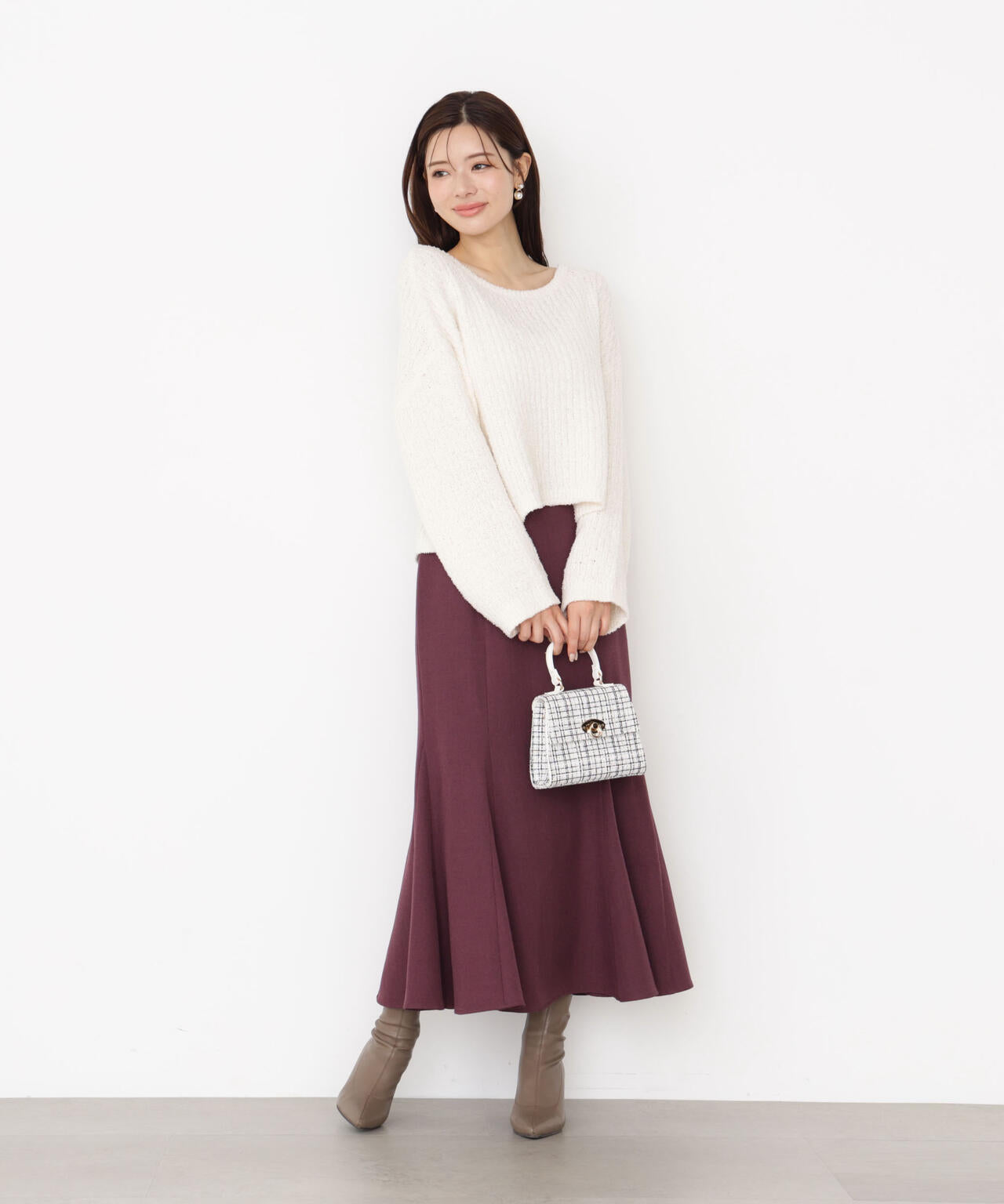 ＜ウォッシャブル＞ハイウエストマーメイドスカート