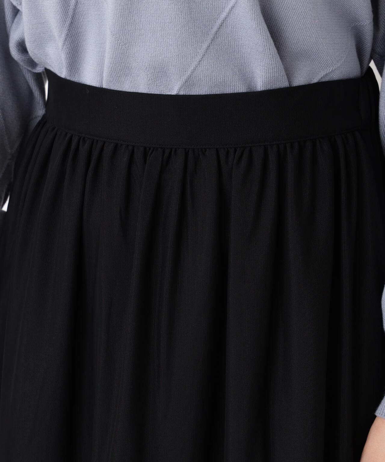 チュールティアードスカート