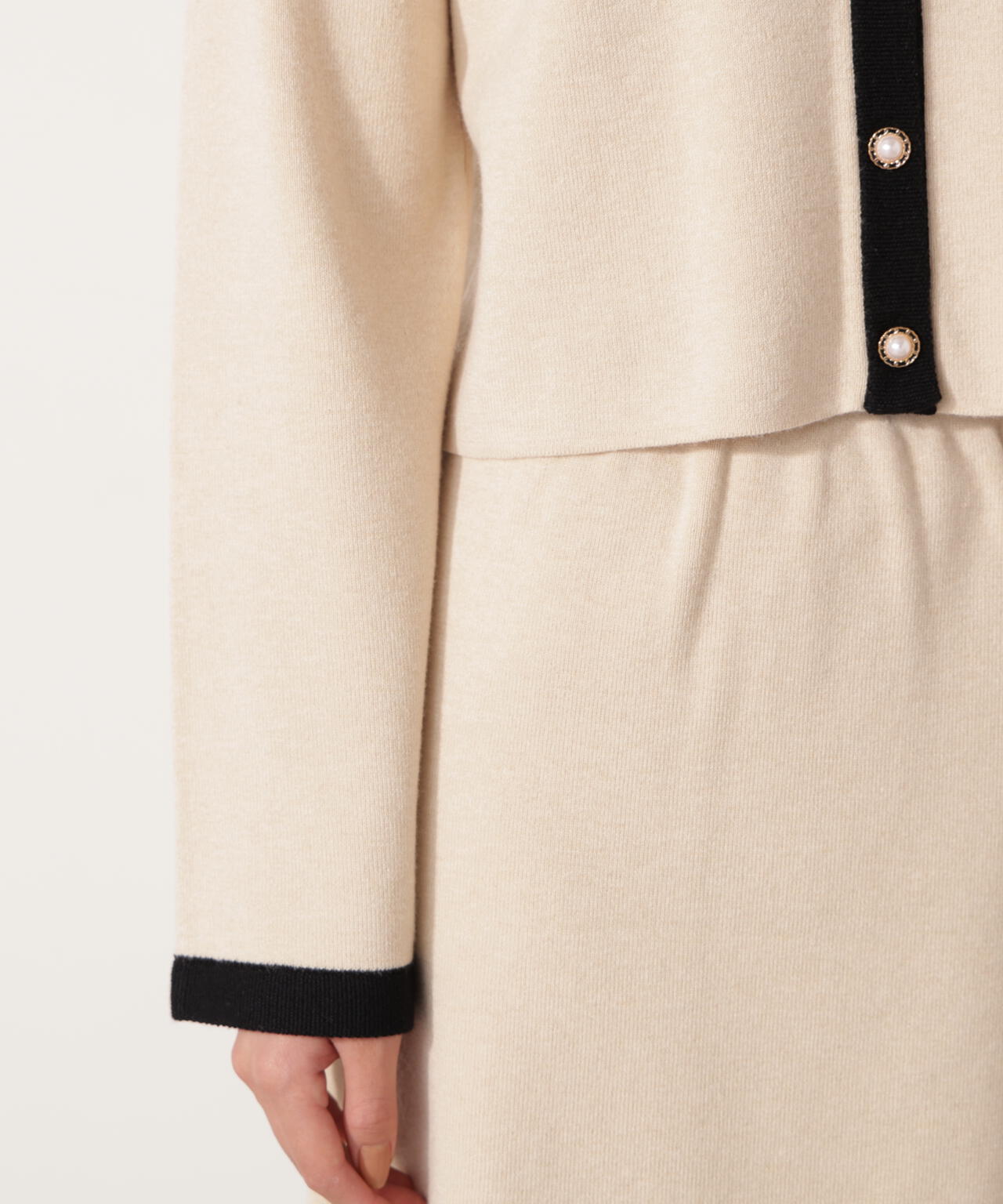 プロポーションボディドレッシング　ニットミニスカートセットアップ　S エクリュ ニットミニスカート | PROPORTION BODY DRESSING