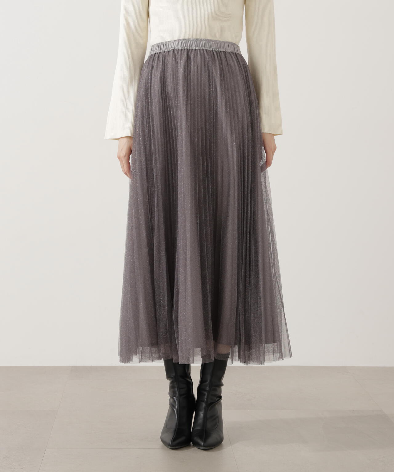 《EDIT COLOGNE》ラメプリーツスカート