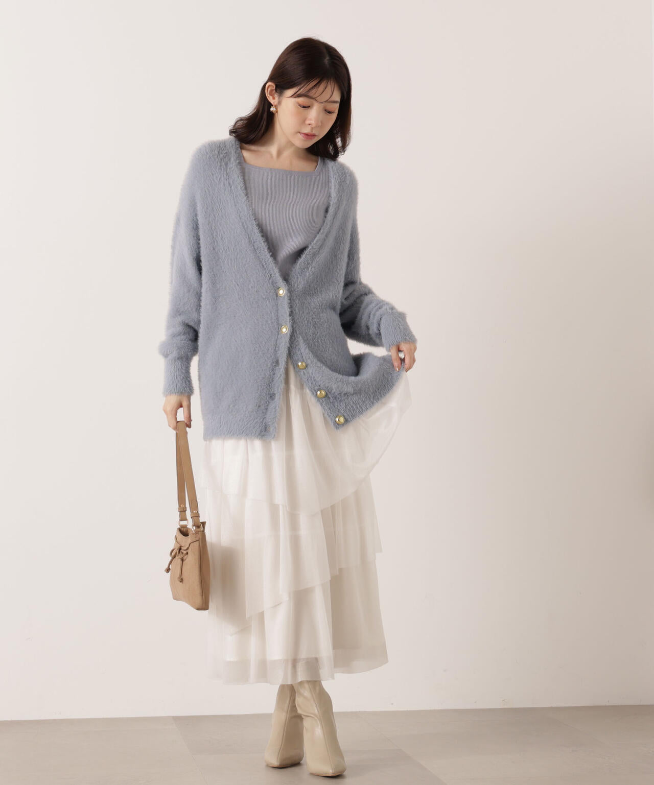 h.naoto STEAM ガーゼティアードスカート h.naoto STEAM ガーゼティアードスカート