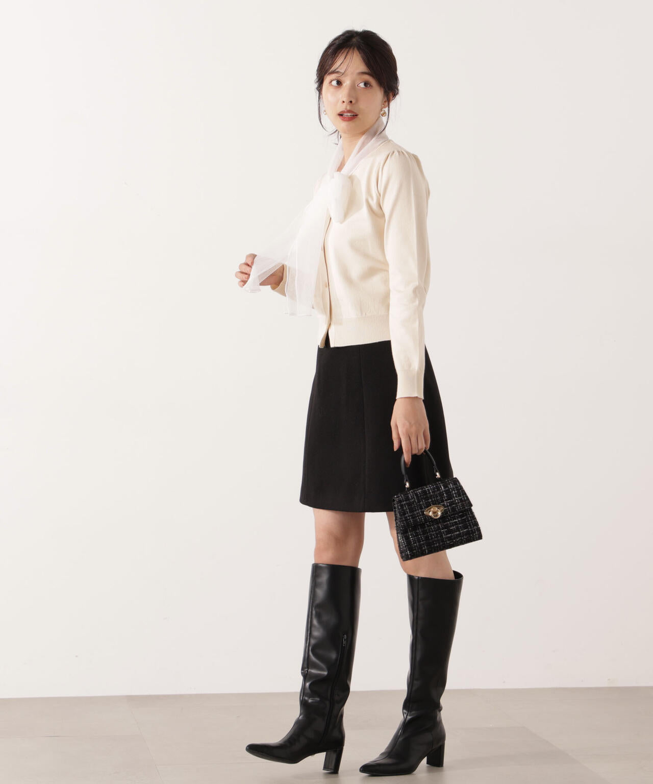 青島心さん着用】《EDIT COLOGNE》台形ミニスカート | PROPORTION BODY