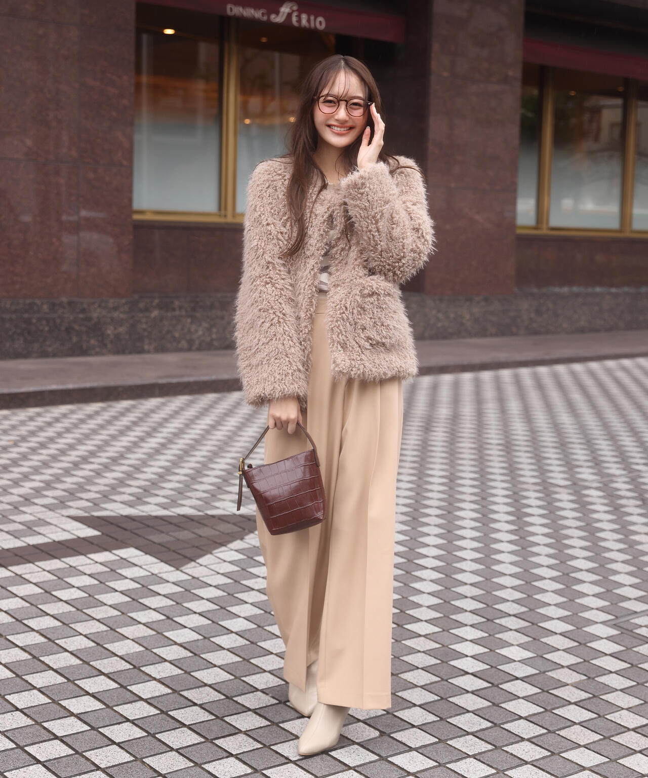 【加藤栞さん着用】ハイウエストラップパンツ