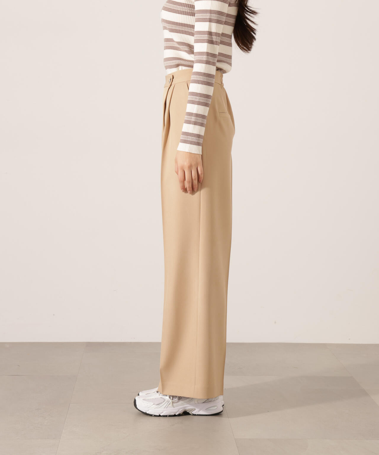 【加藤栞さん着用】ハイウエストラップパンツ