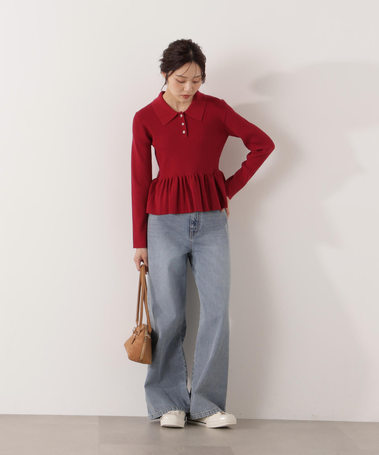 【加藤栞さん着用】ワイドデニムパンツ