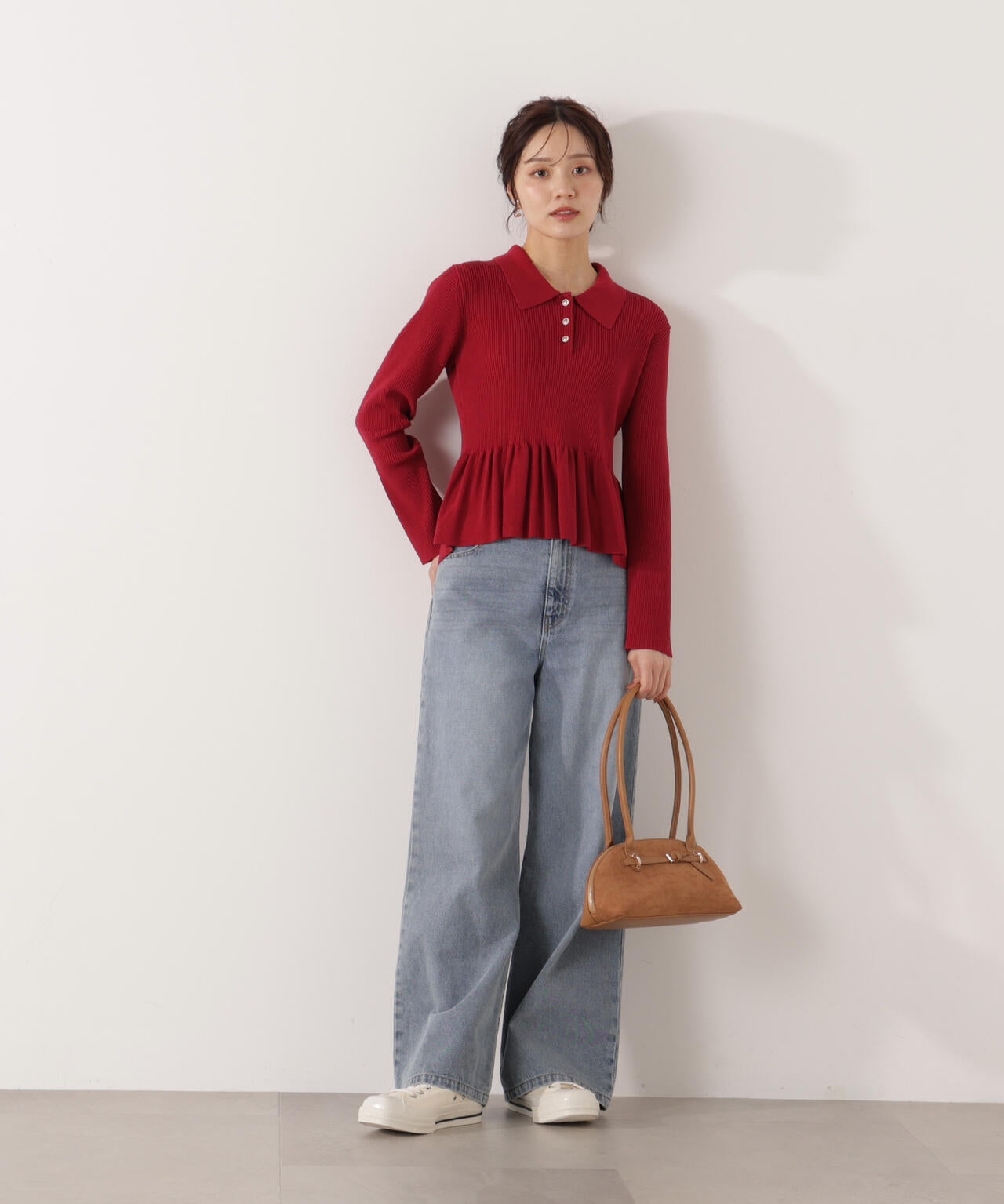 【加藤栞さん着用】ワイドデニムパンツ