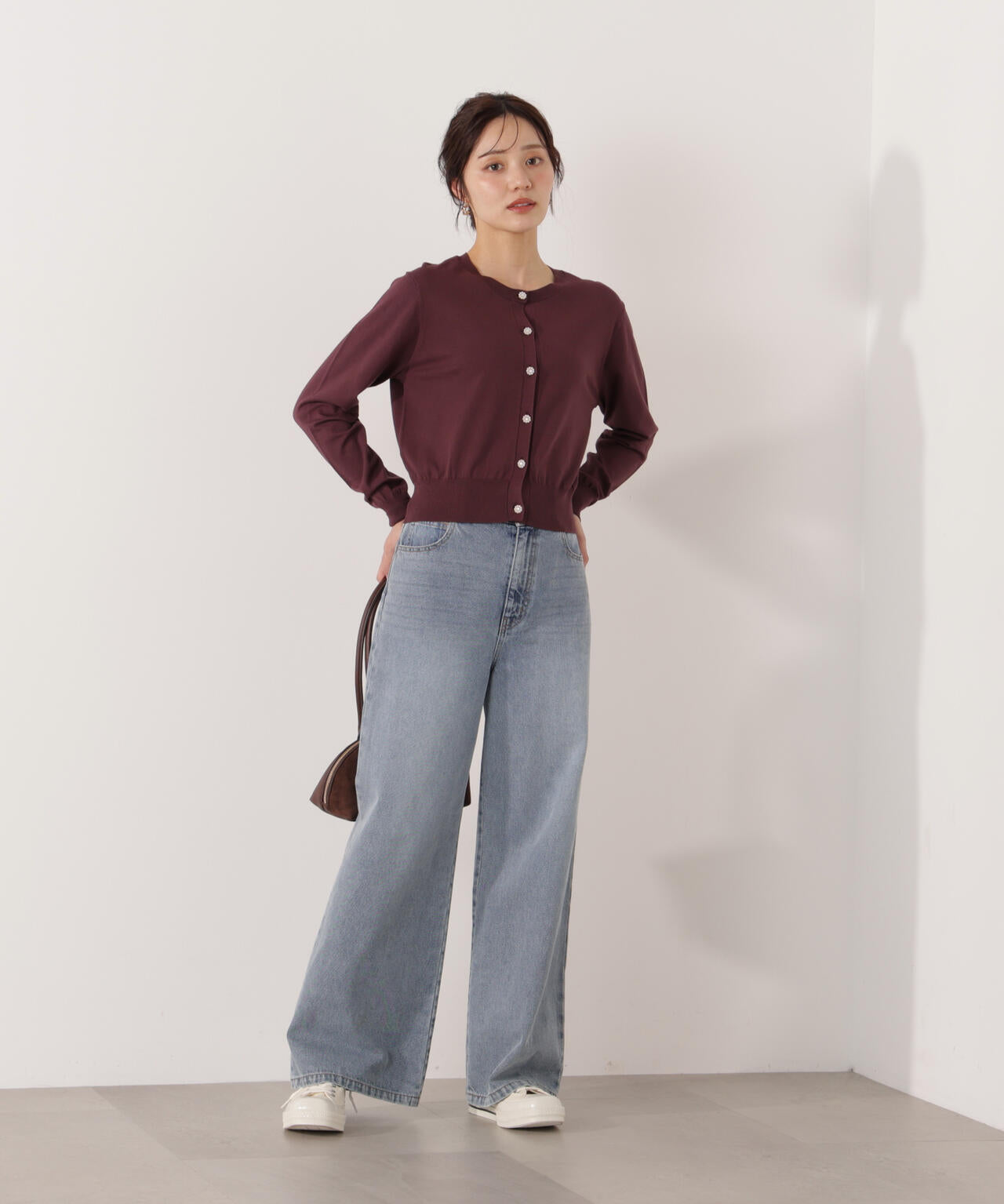 【加藤栞さん着用】ワイドデニムパンツ