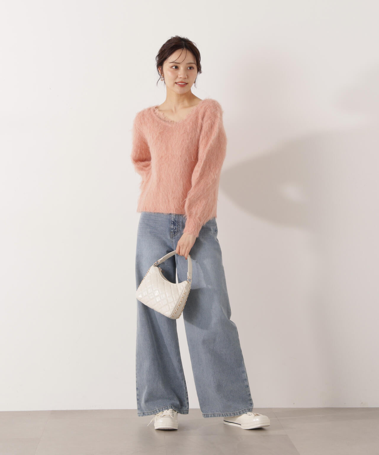 【加藤栞さん着用】ワイドデニムパンツ