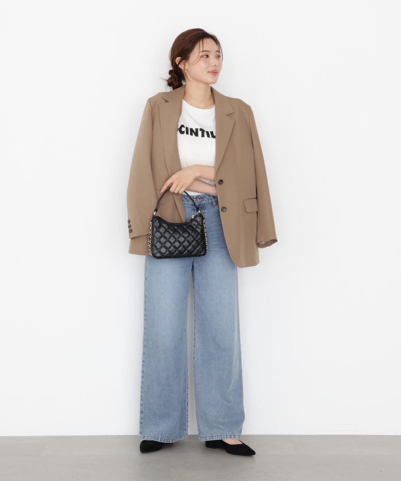 【加藤栞さん着用】ワイドデニムパンツ