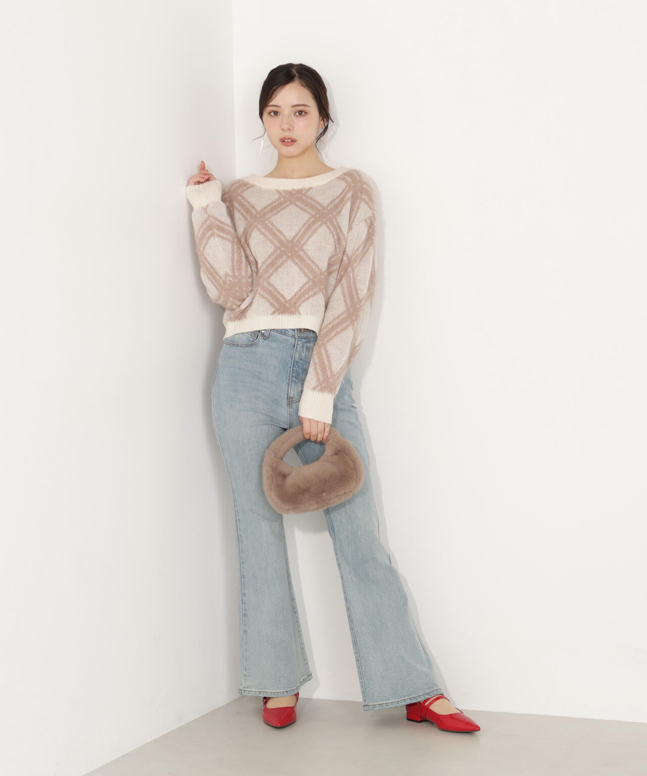 【青島心さん着用】【松川星さん着用】フレアデニムパンツ