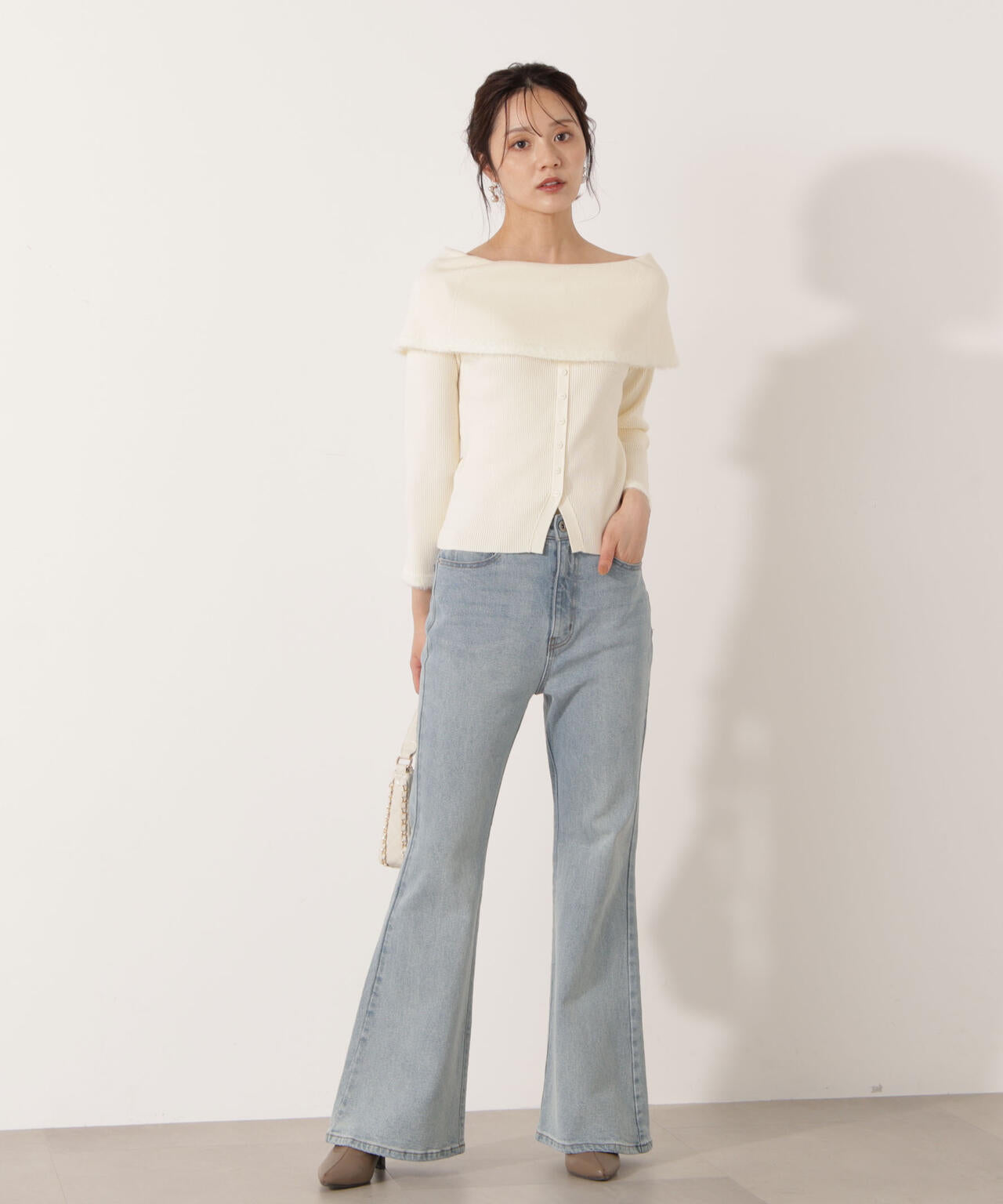 【青島心さん着用】【松川星さん着用】フレアデニムパンツ