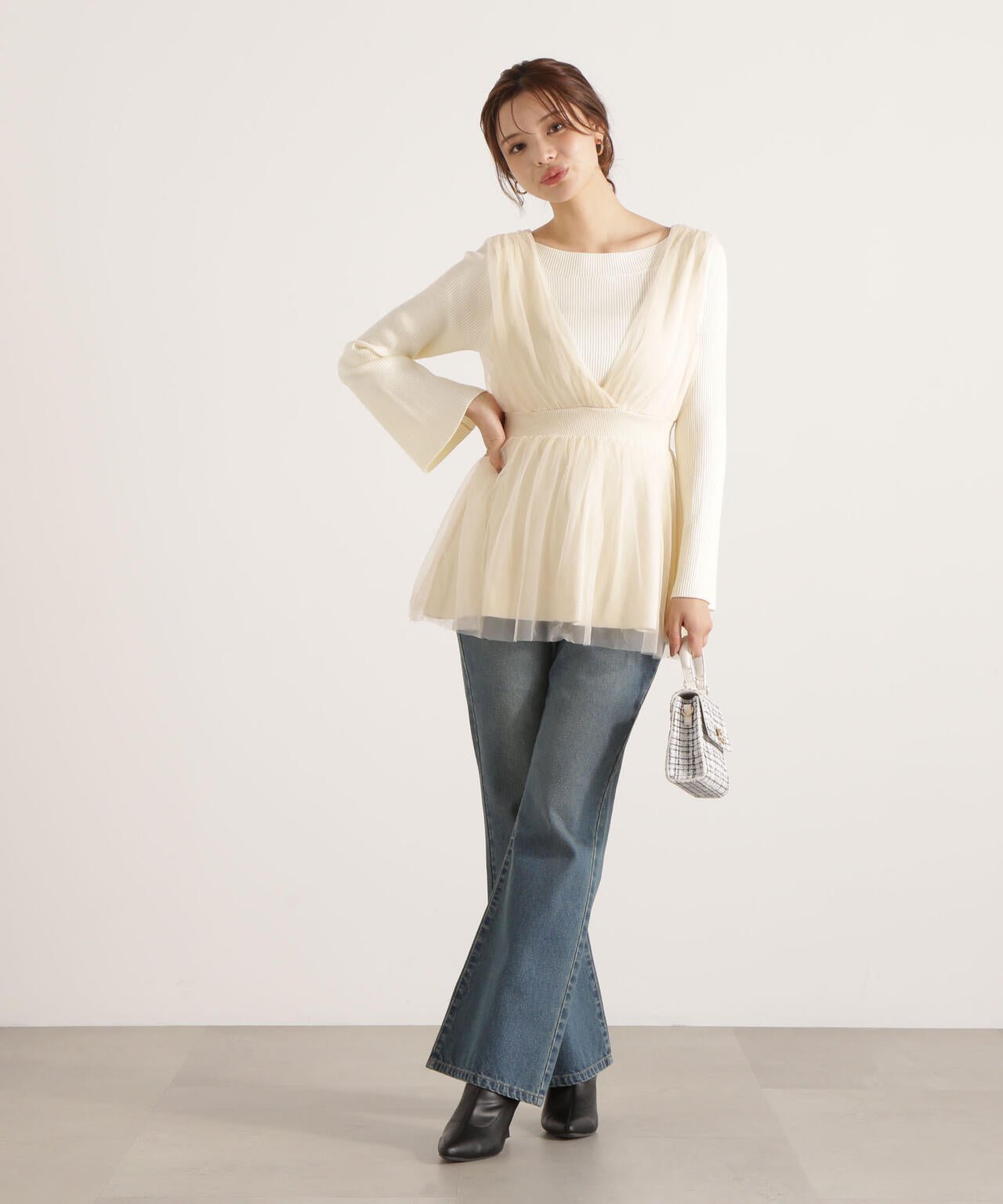 ブーツカットデニムパンツ