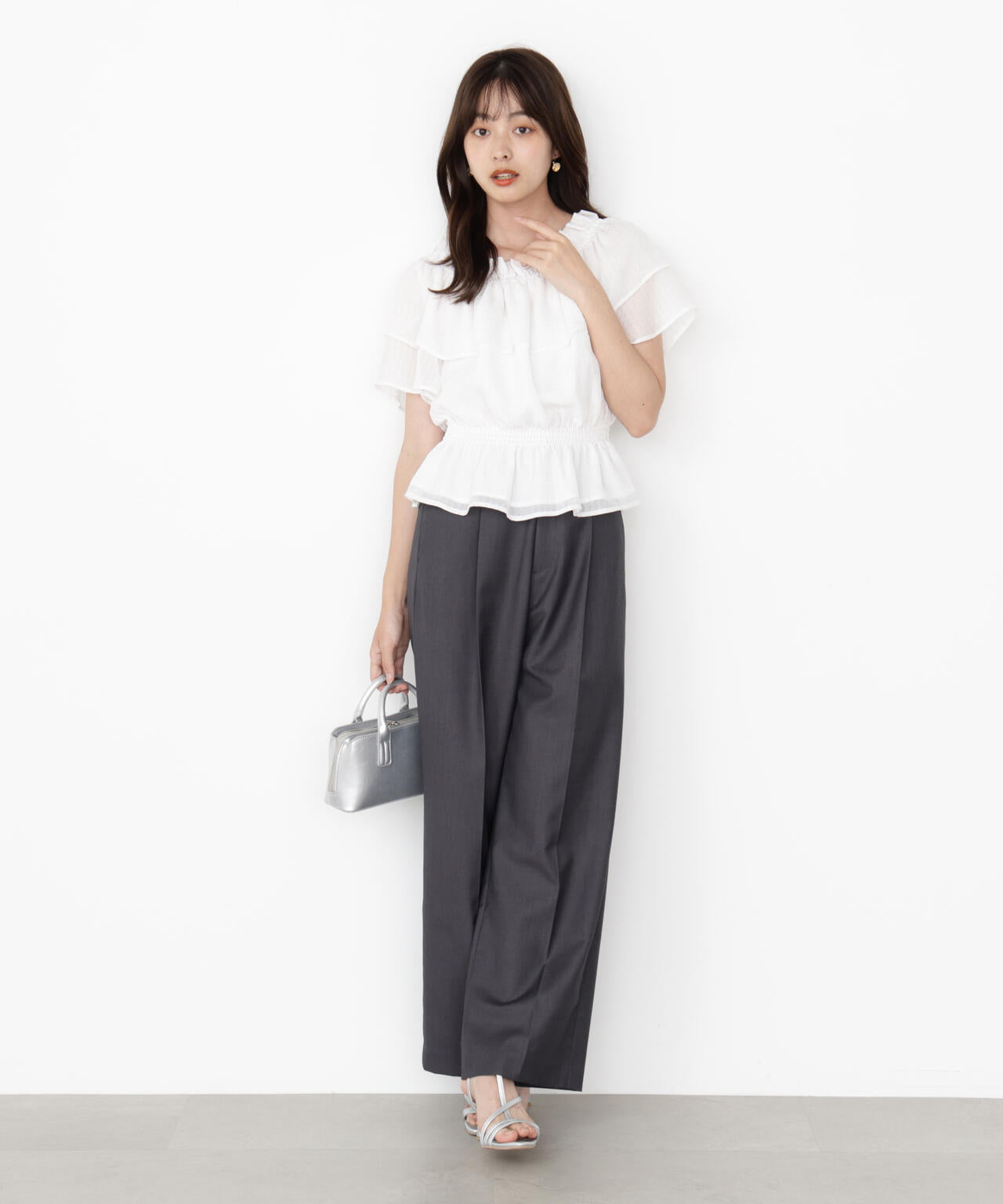 ＜ウォッシャブル＞イージーワイドパンツ