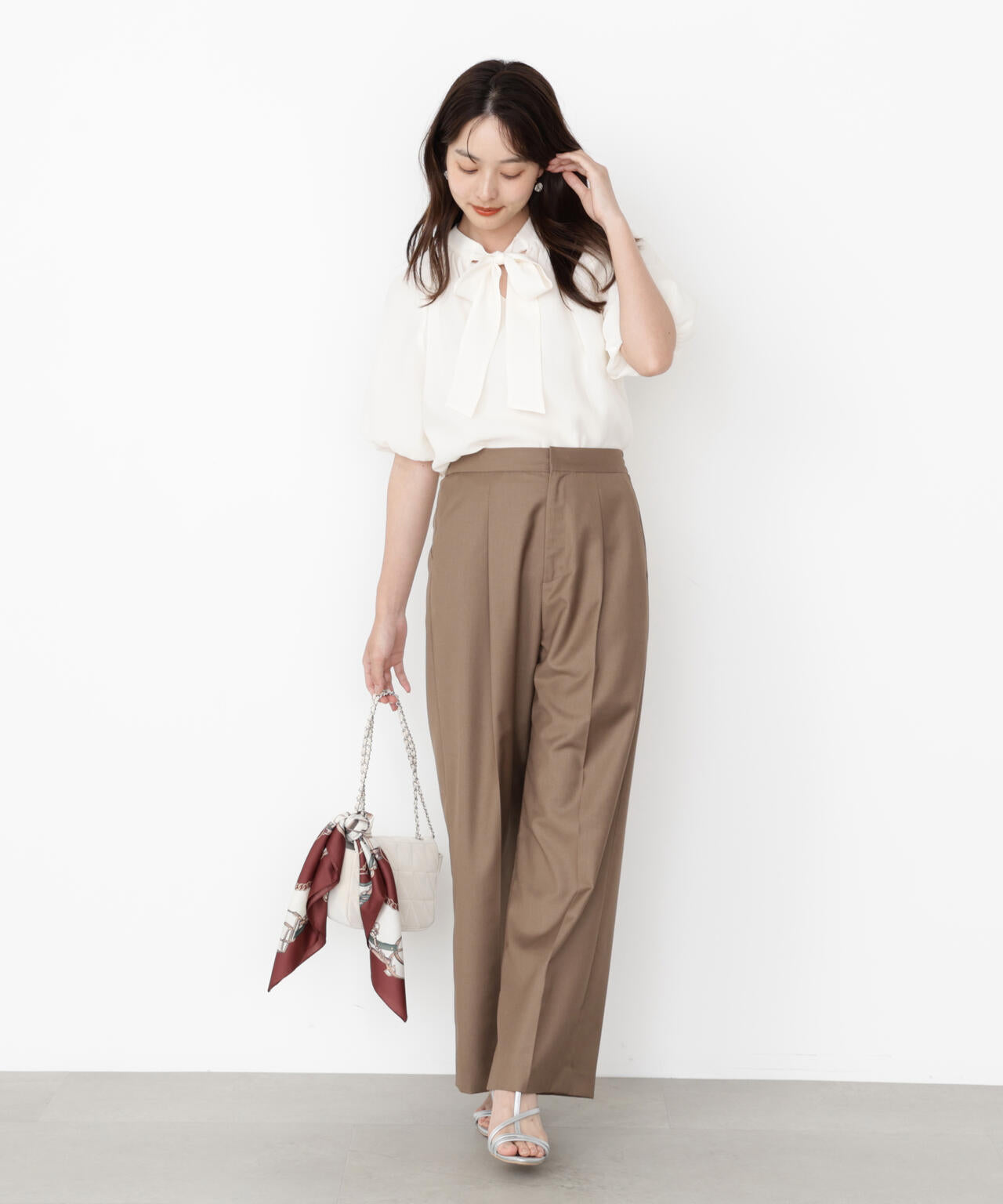 ＜ウォッシャブル＞イージーワイドパンツ