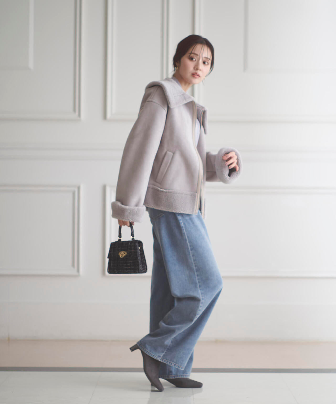 【加藤栞さん着用】バギーデニムパンツ