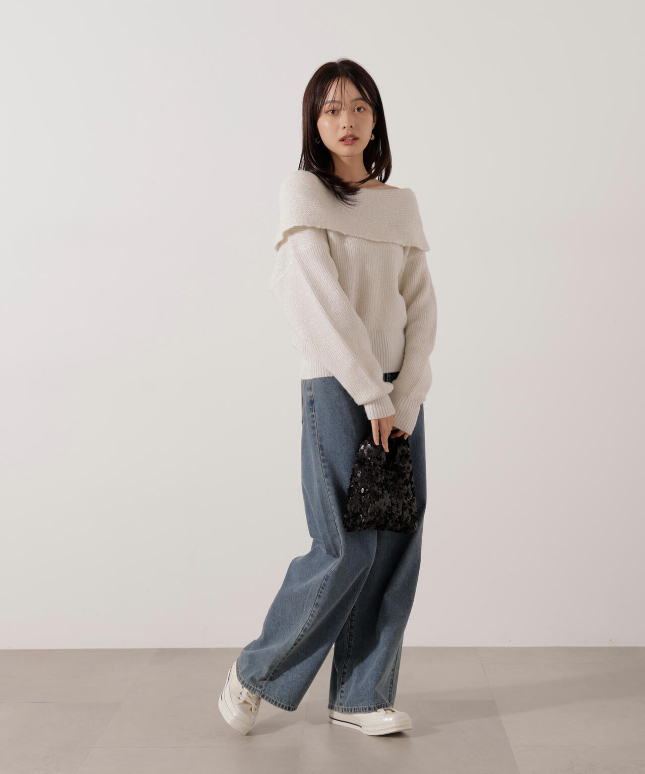 【加藤栞さん着用】バギーデニムパンツ