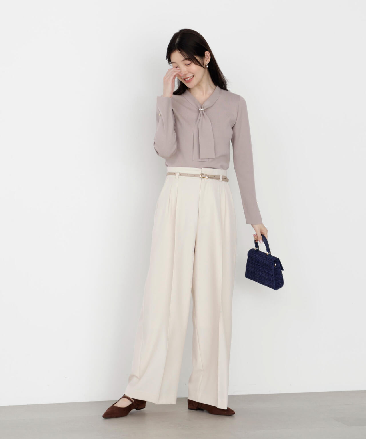 【松川星さん着用】ハイウエストワイドパンツ
