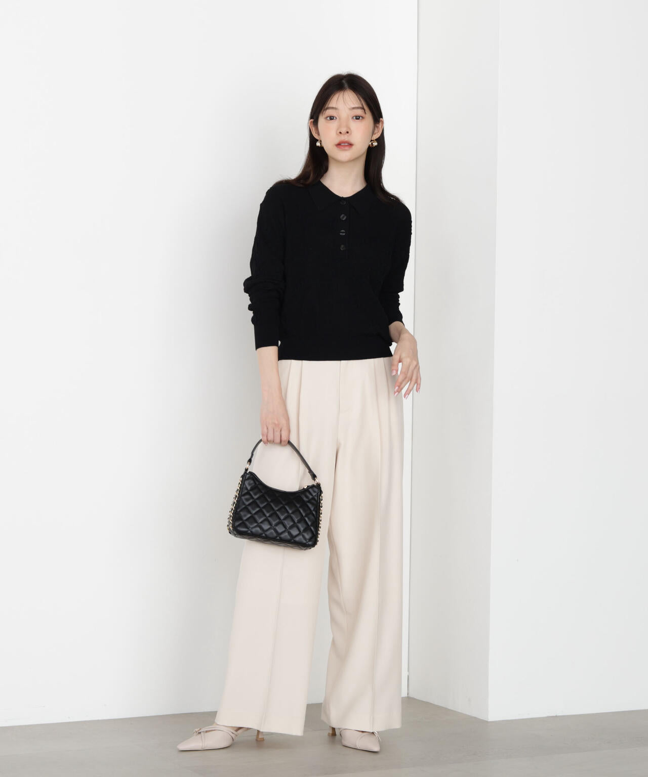 松川星さん着用】ハイウエストワイドパンツ | PROPORTION BODY