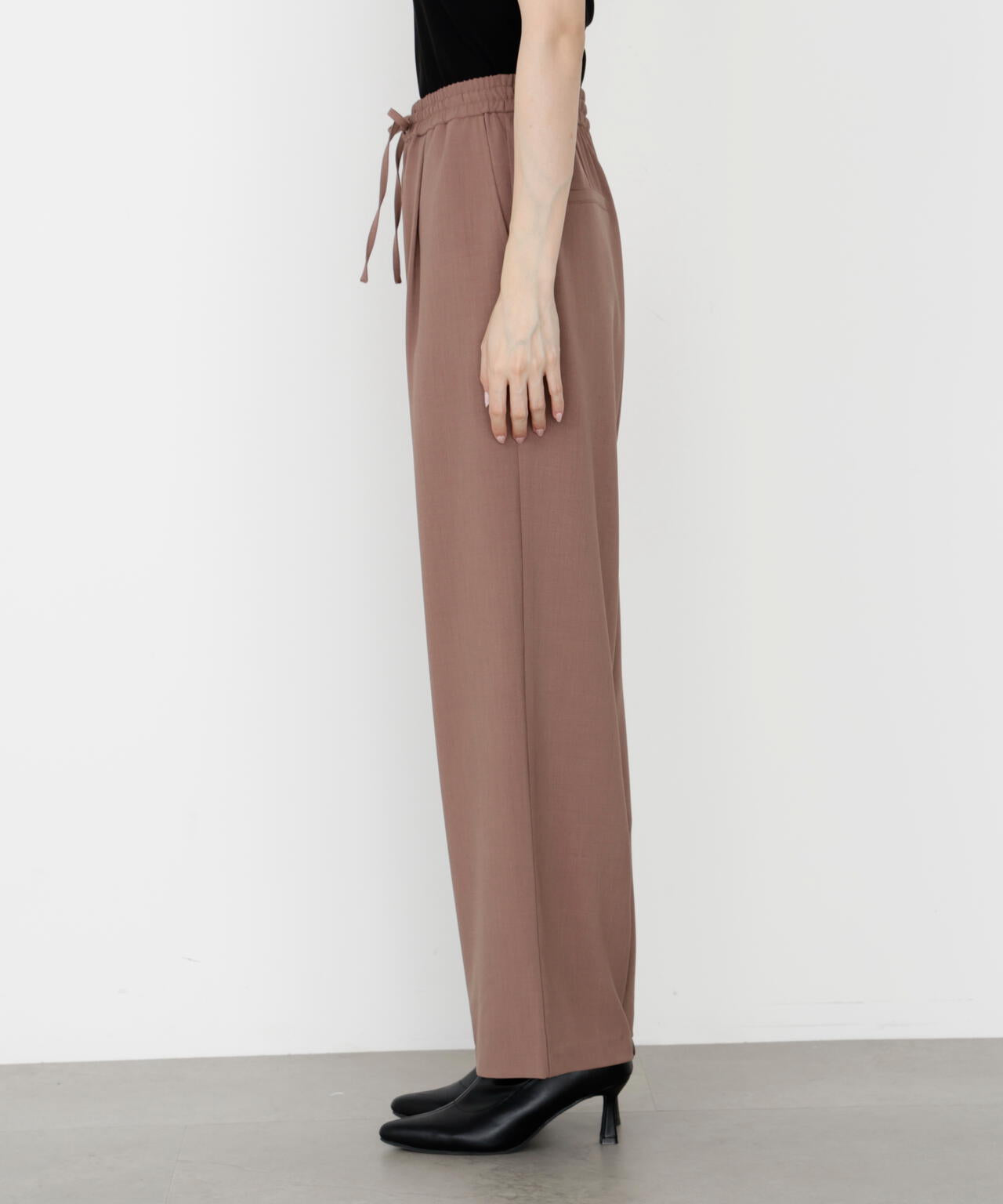 ＜ウォッシャブル＞ウエストゴムワイドパンツ【official site・一部店舗限定】