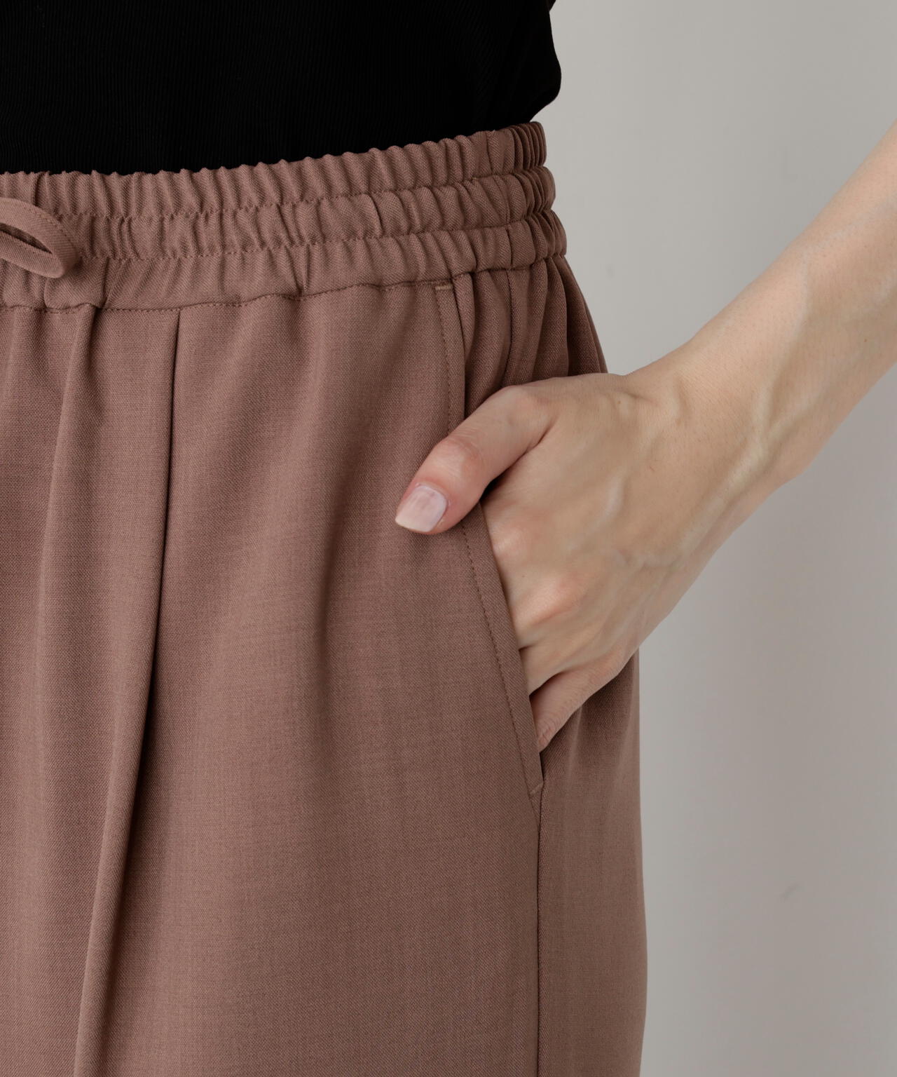 ＜ウォッシャブル＞ウエストゴムワイドパンツ【official site・一部店舗限定】