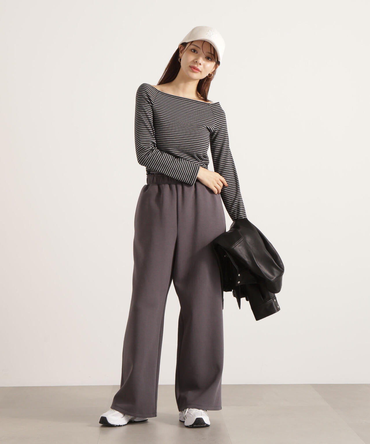 【松川星さん着用】＜ウォッシャブル＞スエットイージーパンツ