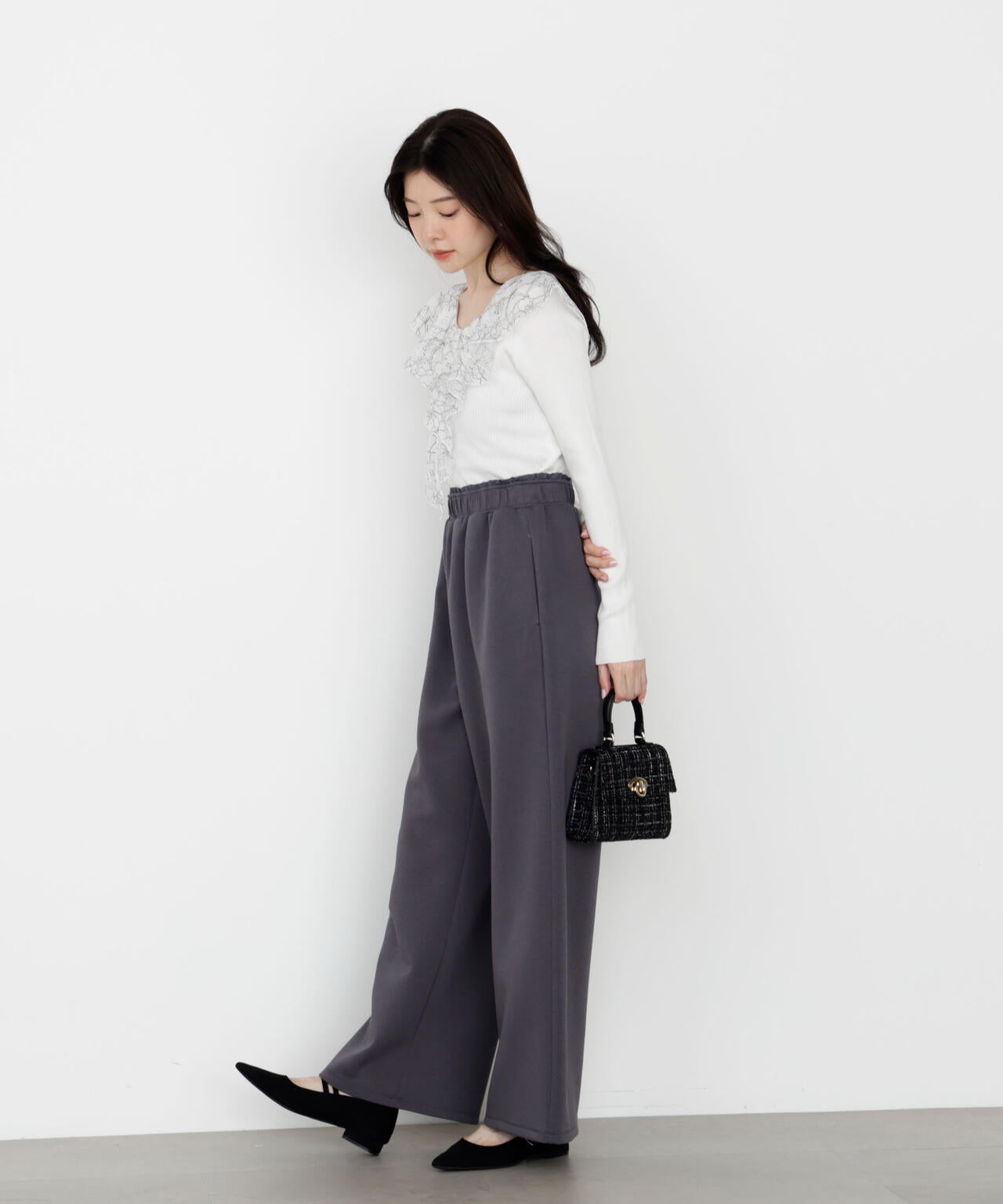 【松川星さん着用】＜ウォッシャブル＞スエットイージーパンツ