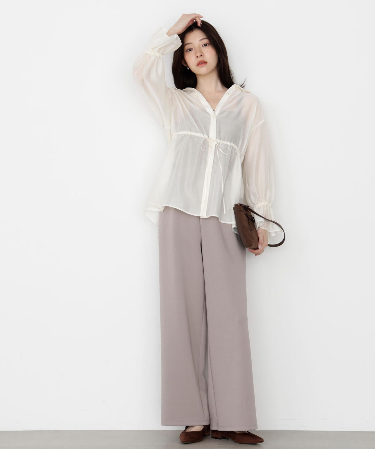 【松川星さん着用】＜ウォッシャブル＞スエットイージーパンツ