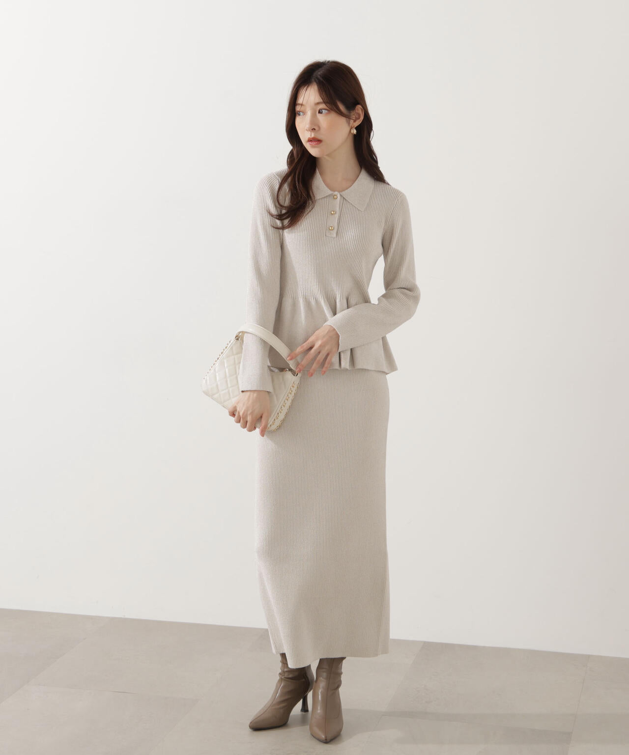 しょぼんさま専用 青島心さん着用】ポロペプラムSETUP | PROPORTION BODY DRESSING