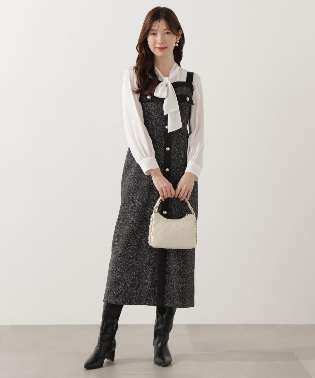 ツイードロングジャンスカ | PROPORTION BODY DRESSING