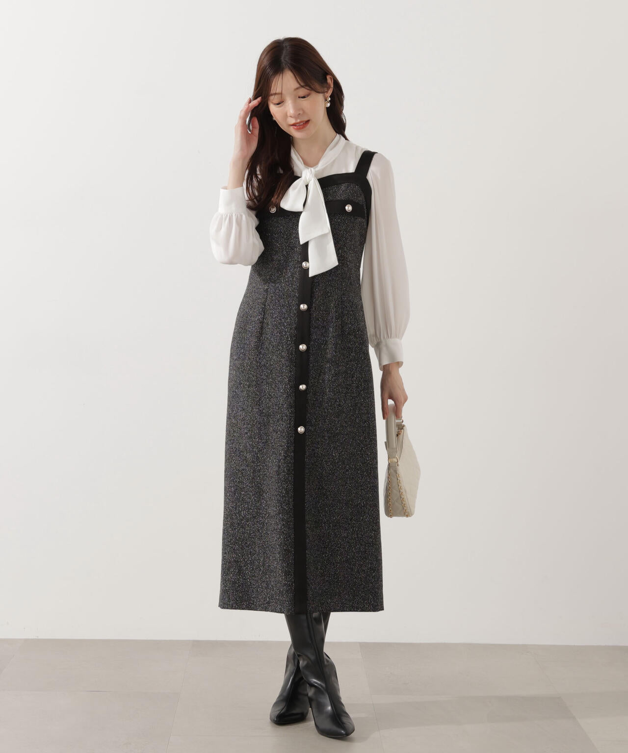 ツイードロングジャンスカ | PROPORTION BODY DRESSING