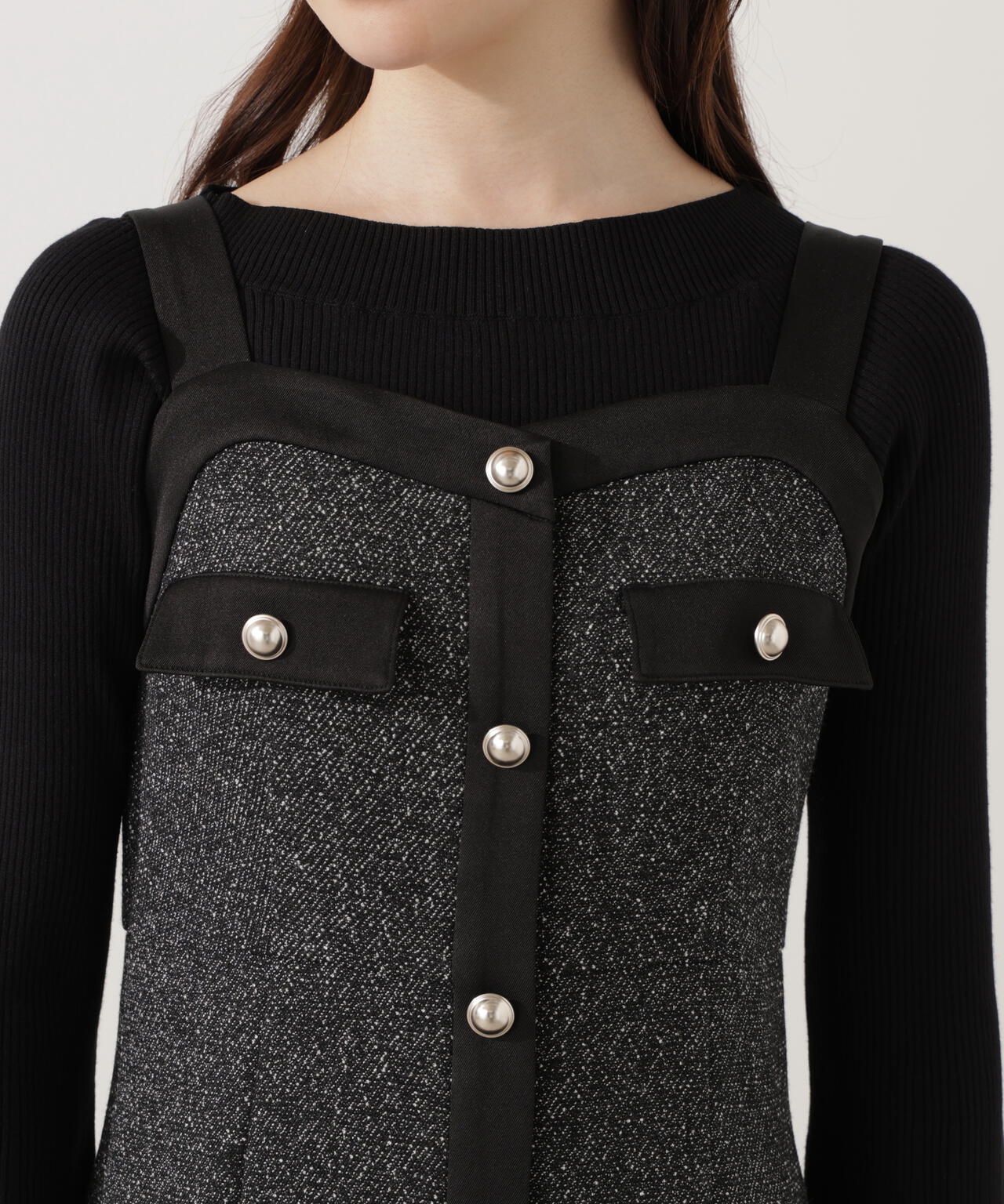 ツイードロングジャンスカ