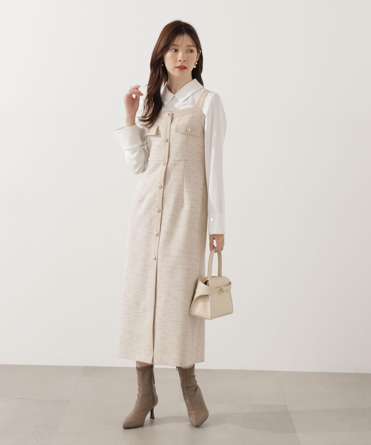 ツイードロングジャンスカ